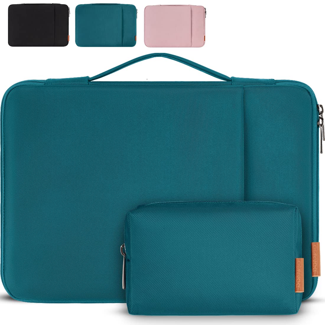 DOMISO 13.3 Inch Laptop Sleeve Case - Water Resistant & Shockproof Protective Bag for MacBook Air/Pro, Microsoft Surface Book, Lenovo ThinkPad, HP, Dell, ASUS 13-13.5