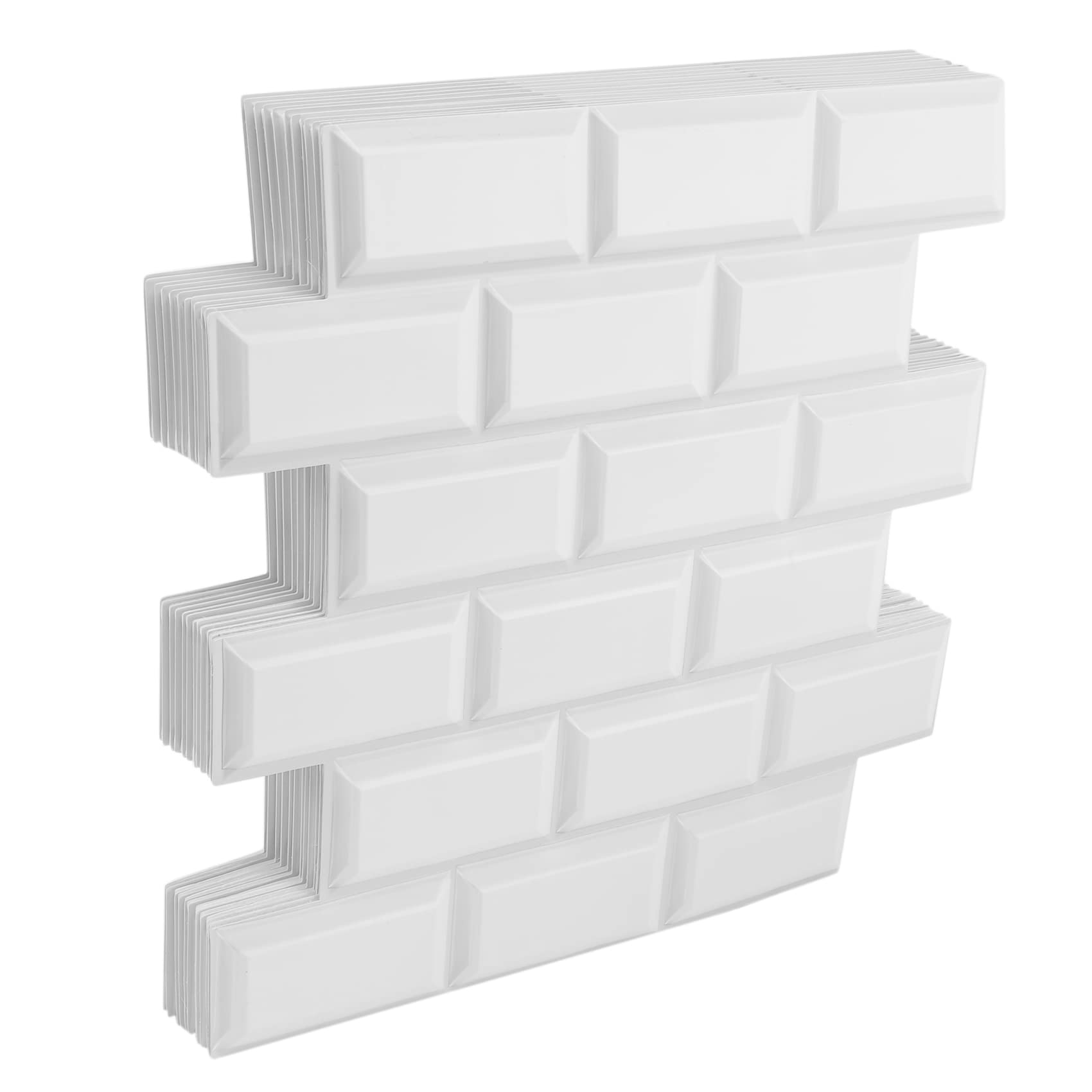 12Pcs 3D Brick Wall Stickers - Self-Adhesive Waterproof PVC Wallpaper for Bathroom & Kitchen - Oil-Proof Peel and Stick Tiles - DIY Home Decor for Bedroom, Living Room, Office & Commercial Spaces