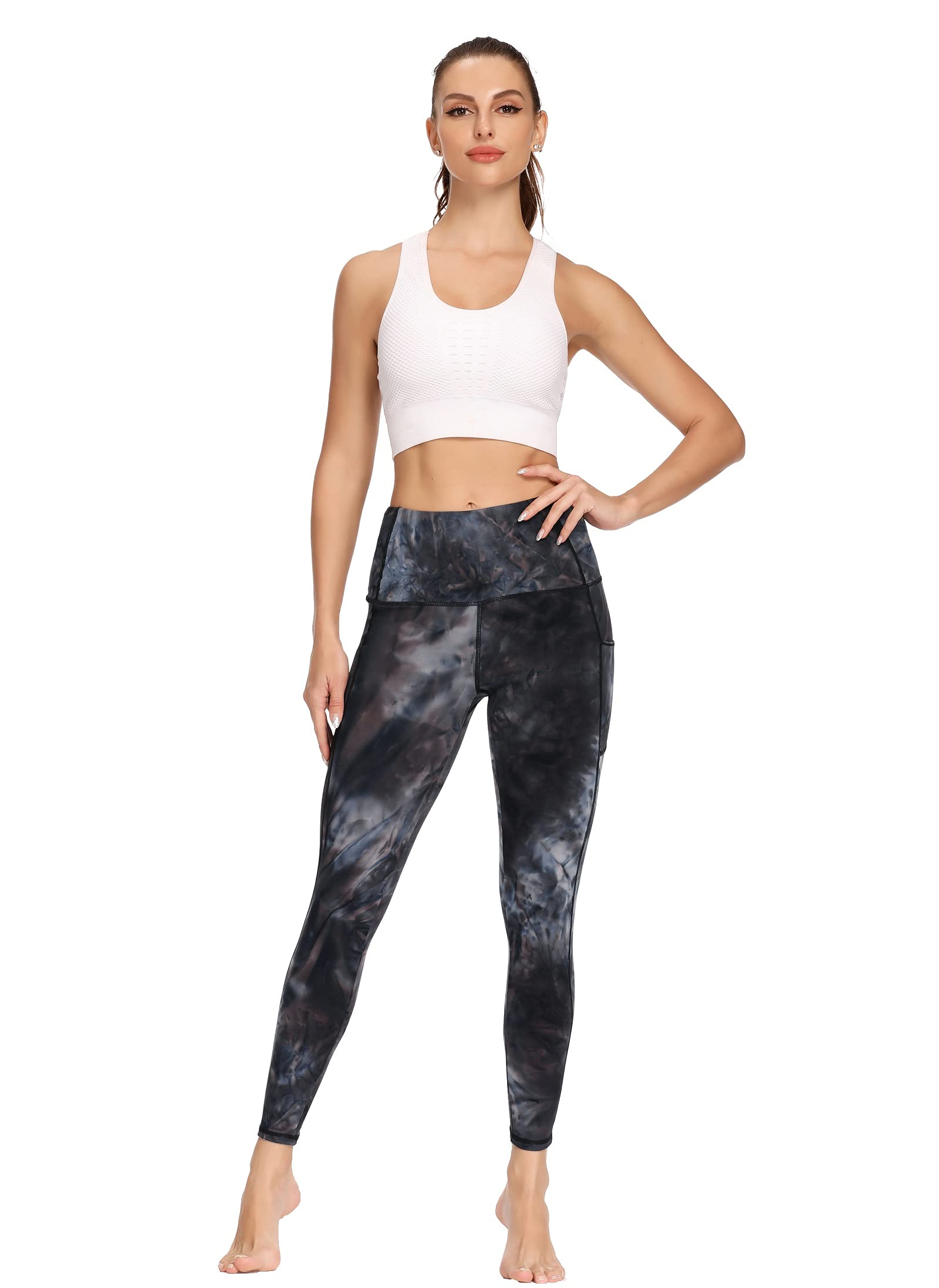 MOLYBELL Women's High Waisted Yoga Pants with Pockets - Workout Capri Leggings for Running, Gym & Lounge Wear