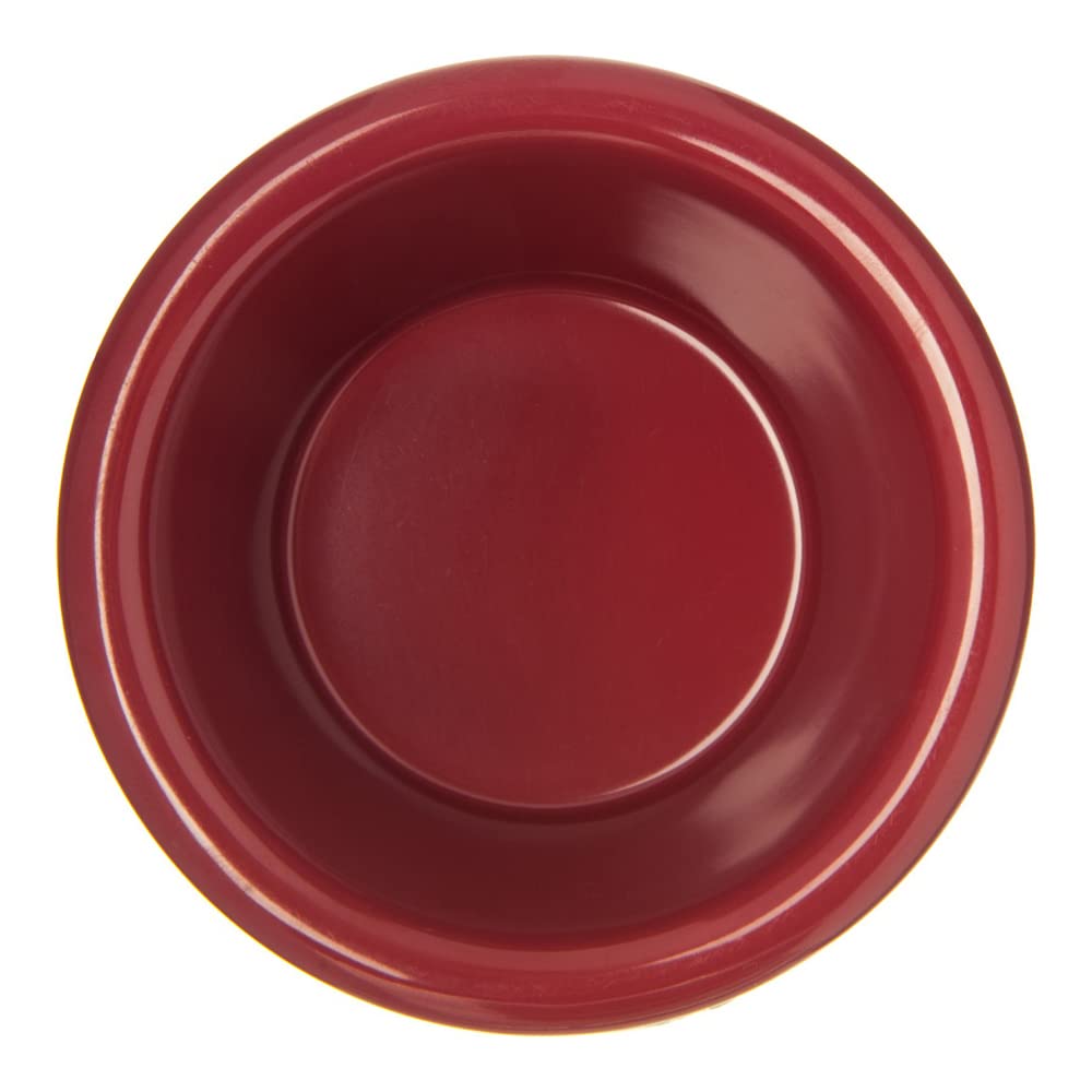 Carlisle FoodService 2 oz Smooth Ramekin Sauce Cup - Plastic Roma Red (72-Pack) for Restaurants, Cafeterias, Fast Food - Perfect for Condiments, Dressings, and Side Dishes