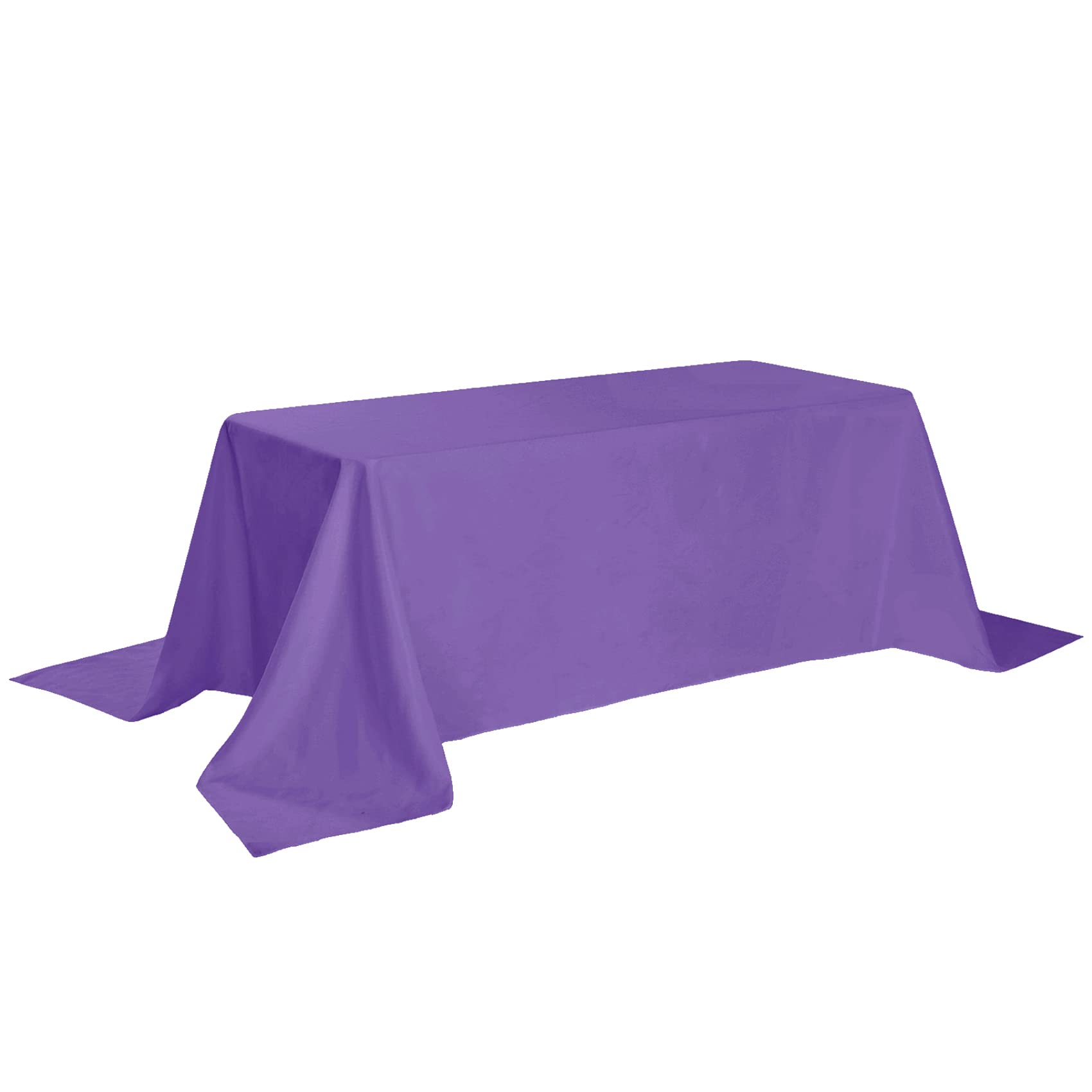 Purple Rectangle Tablecloth 90x132 Inch - Stain & Wrinkle Resistant Washable Polyester Table Cover for Dining, Buffet, Wedding Decor - Elegant Fabric Tablecloth for Home, Restaurant & Outdoor Parties