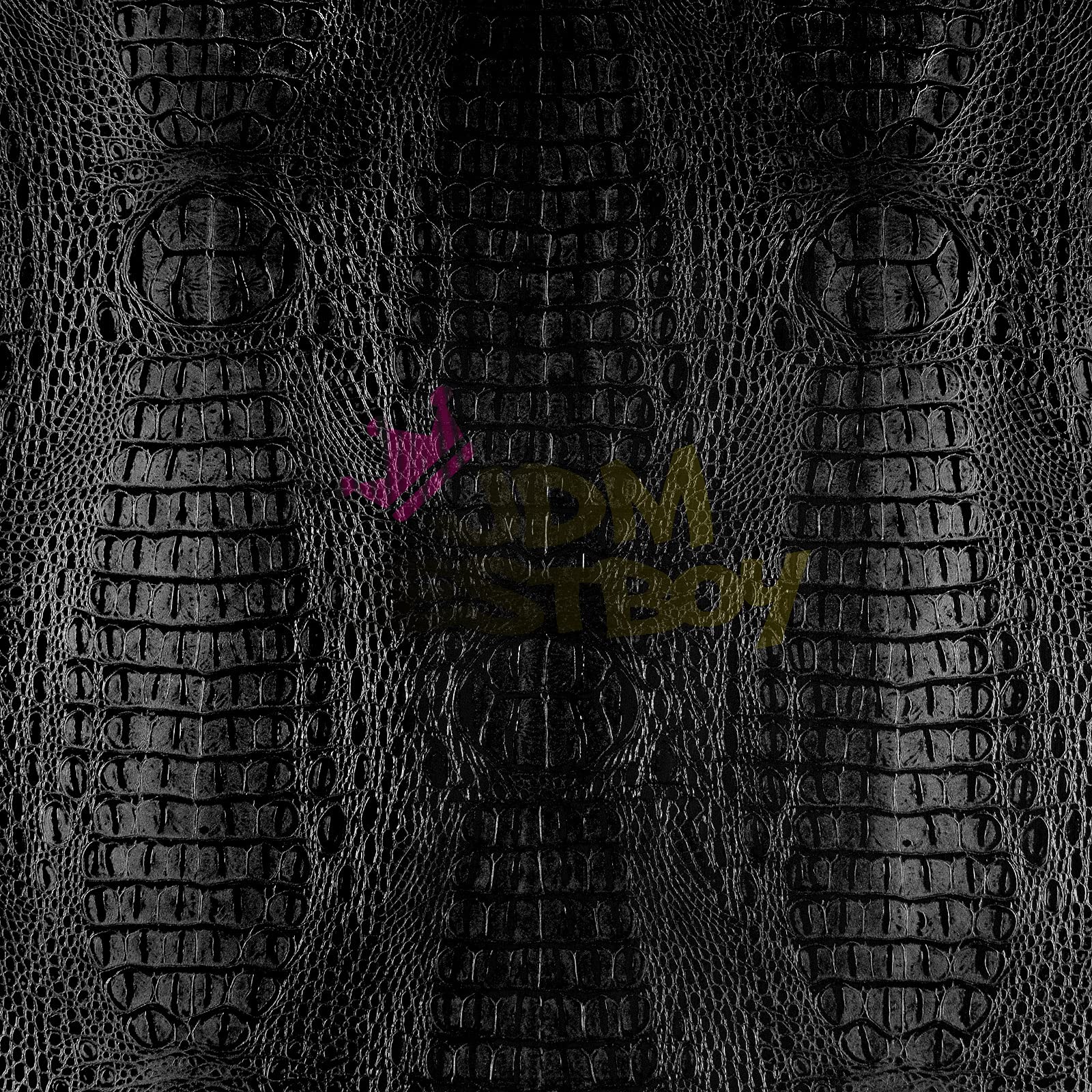 3D Black Alligator Texture Vinyl Wrap Sticker - 60