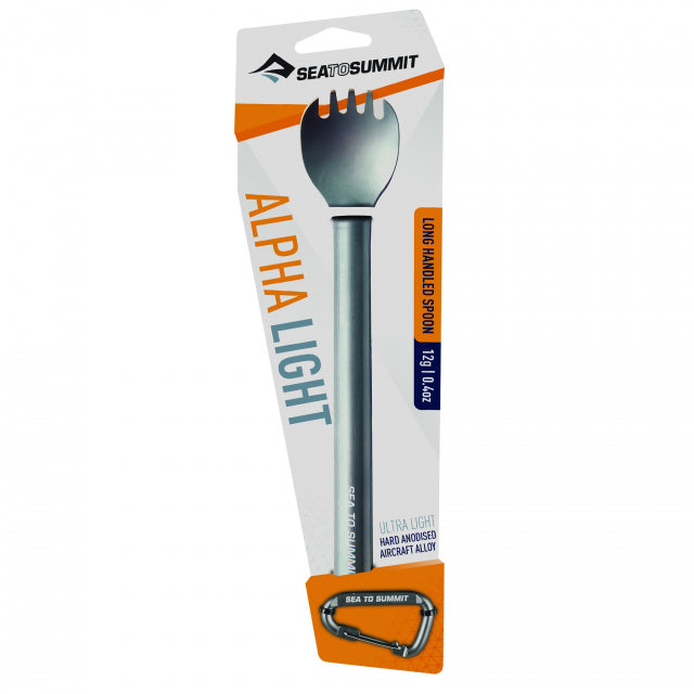 Alpha Light Long Spoon - Premium Stainless Steel Camping Spoon for Hiking, Backpacking & Outdoor Adventures - Perfect for Cooking, Eating & Survival Kits