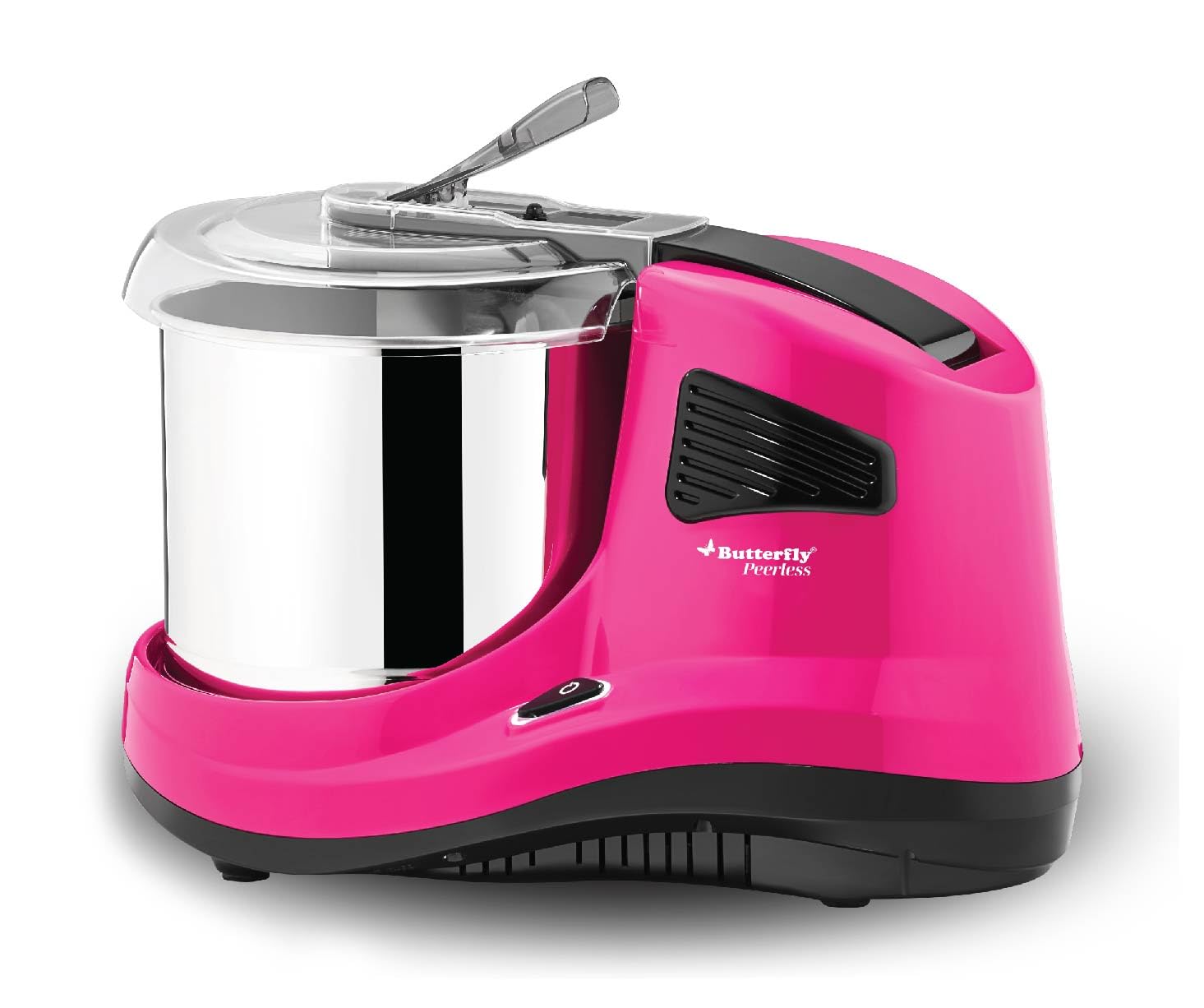 Peerless 3-Stone Wet Grinder with Atta Kneader & Coconut Scraper - 2L Capacity, 110V for USA & Canada - Perfect for Indian Cooking, Idli/Dosa Batter & Chapati Dough - Pink Kitchen Appliance