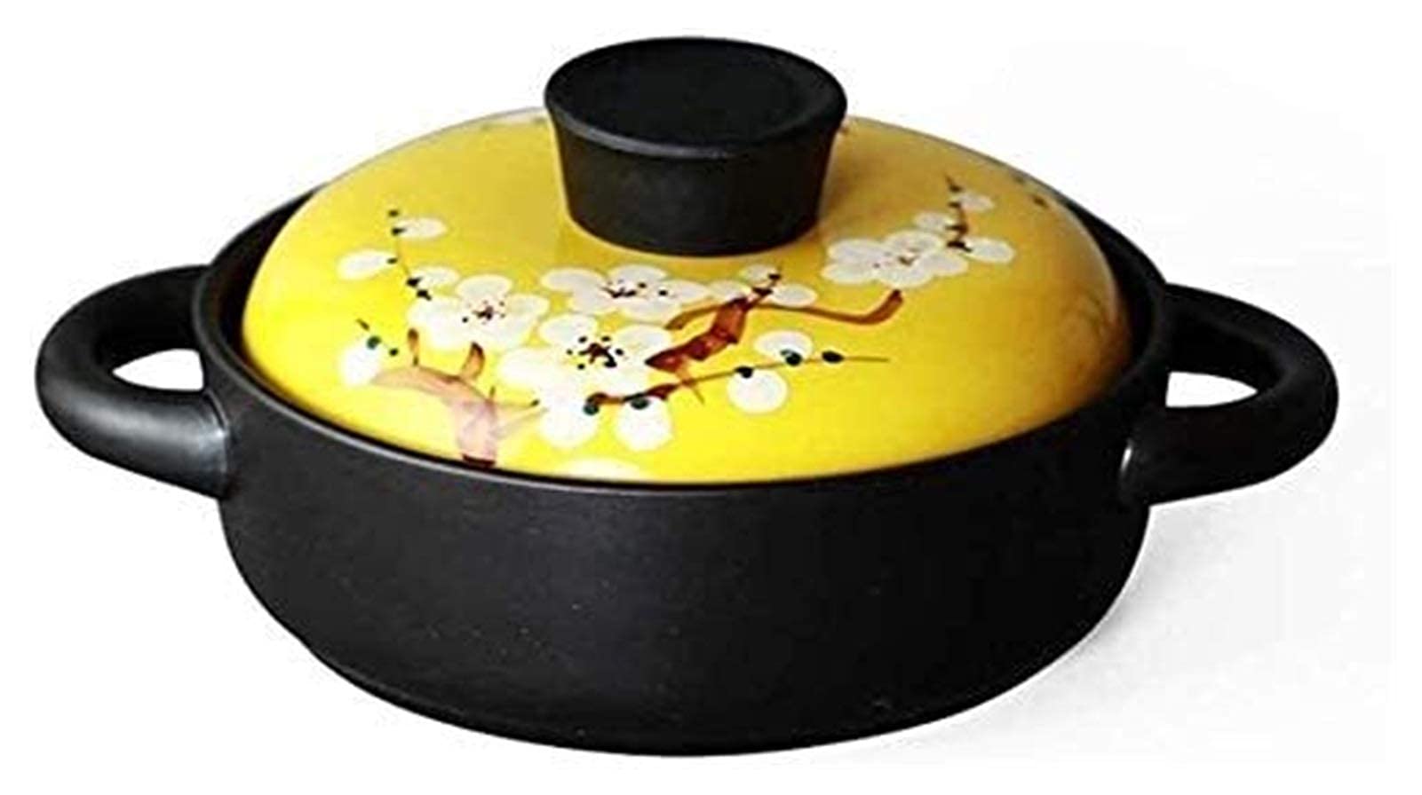 NC Clay Cooking Pot - Waterproof Ceramic Stew Pot with Lid, High Temperature Heat Resistant Saucepan for Soup & Slow Cooking | Perfect for Stovetop, Oven & Camping Meals