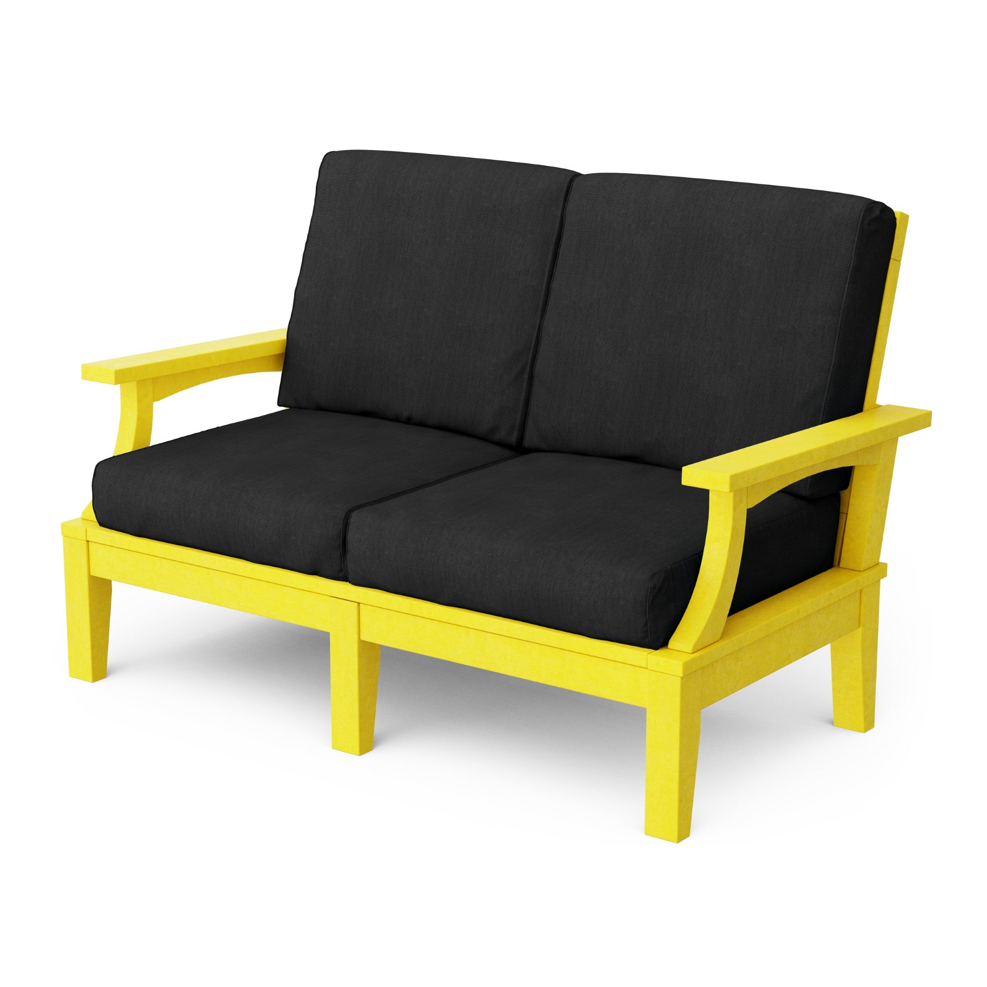 Heritage Deep Seating Love Seat Cushioned Sofa - Outdoor Patio Furniture for Garden, Poolside & Backyard Relaxation