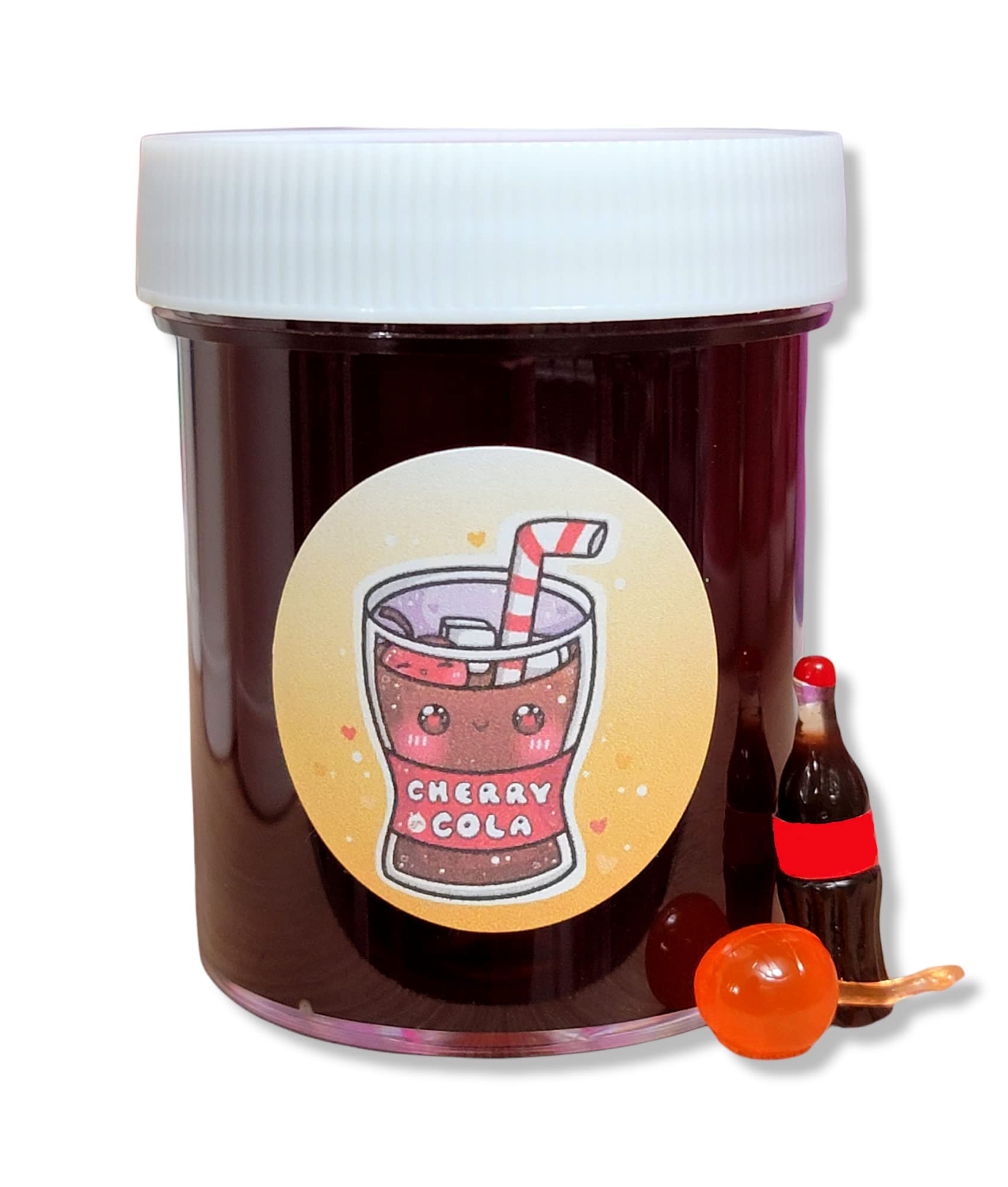 Cherry Soda Scented Clear Slime 4oz - Handmade Stretchable Stress Relief Toy for Kids & Adults | Fun Sensory Play, Party Favors, Anxiety Relief