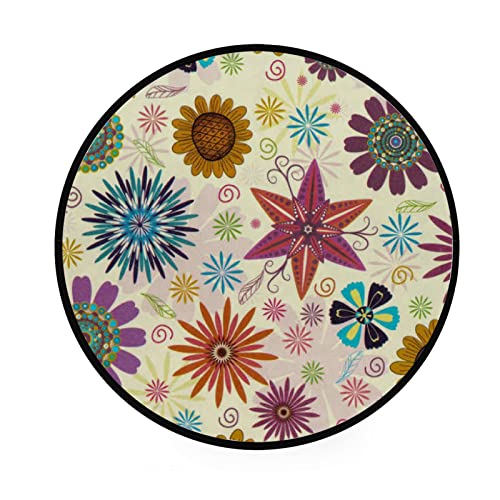 Mandala Colorful Flower on White