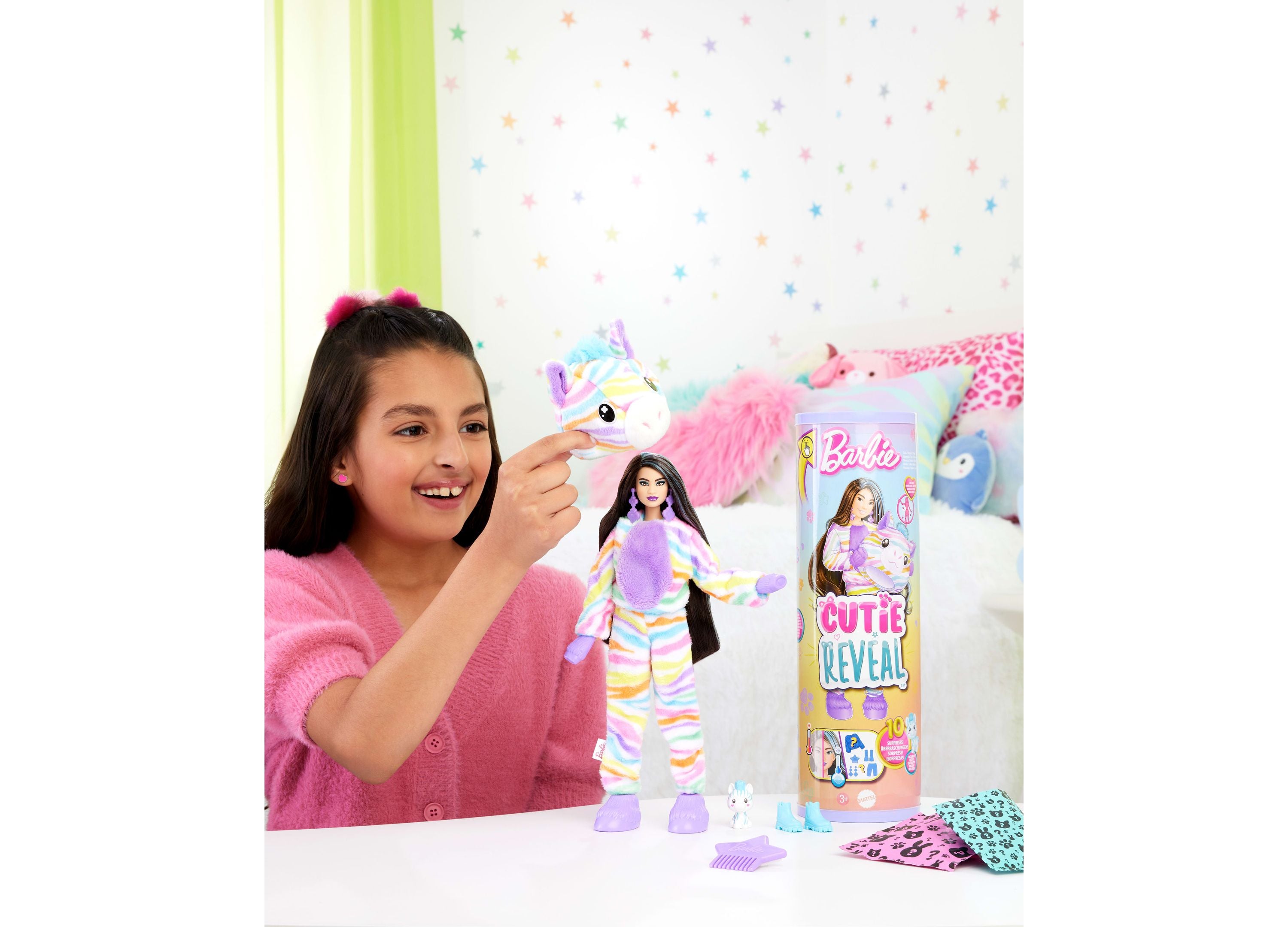 Barbie Cutie Reveal Zebra Doll with 10 Surprises - Color Dream Series | Perfect Gift for Kids Birthday & Christmas | Fun Unboxing Experience & Collectible Toy for Girls 3-8 Years Old