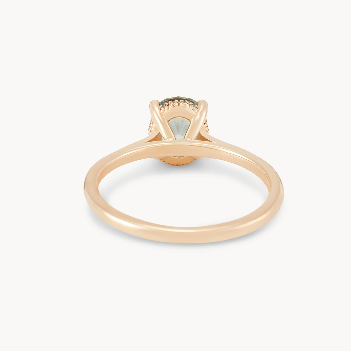 14K Yellow Gold Aqua Blue Oval Gemstone Ring - Unique Handmade Jewelry for Women, Perfect for Weddings, Anniversaries & Special Occasions