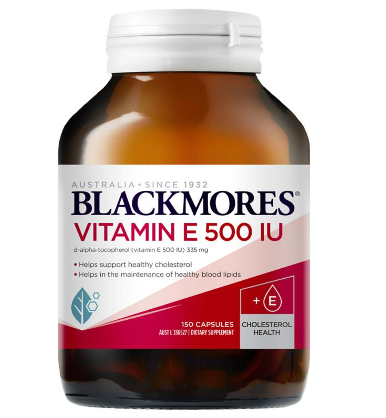 Blackmores Natural Vitamin E 500IU Supplement - Supports Skin Health & Immune System | Antioxidant for Daily Wellness & Beauty Routine