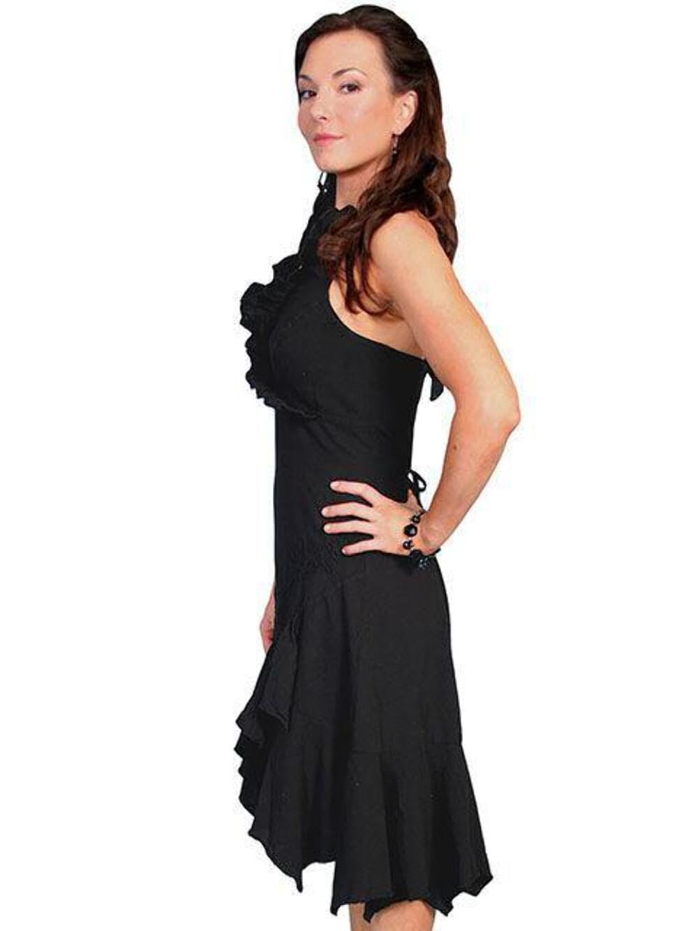 Scully Women's Ruffled Halter Dress - Floral Summer Beach Dress for Women, Boho Chic Party Dress, Perfect for Vacation, Date Night & Outdoor Events