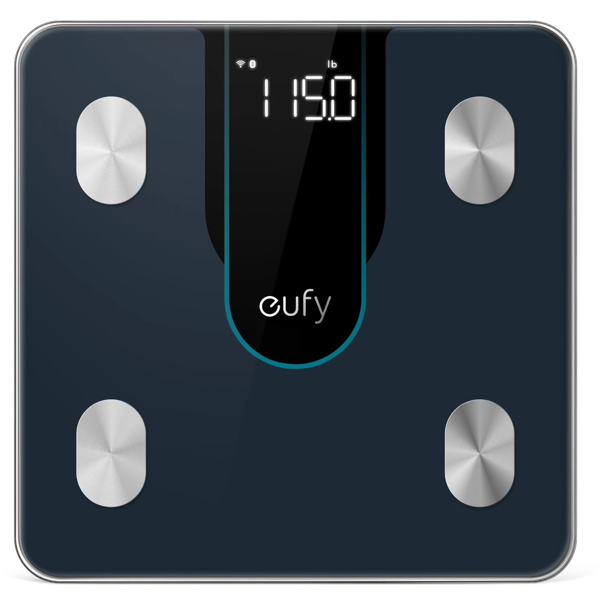 Eufy Smart Scale P2 - Bluetooth Body Fat Scale with App Sync, Digital Bathroom Scale for Weight Loss & Fitness Tracking - Black | Perfect for Home Gym & Health Monitoring