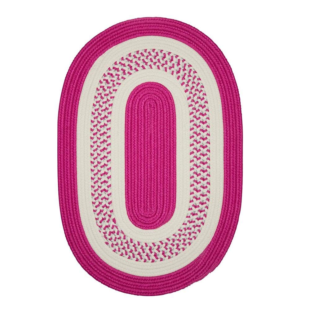 Premium 4' x 4' Round Magenta Pink Crescent Rugs - Soft Non-Slip Area Rug for Living Room, Bedroom, Nursery & Home Decor