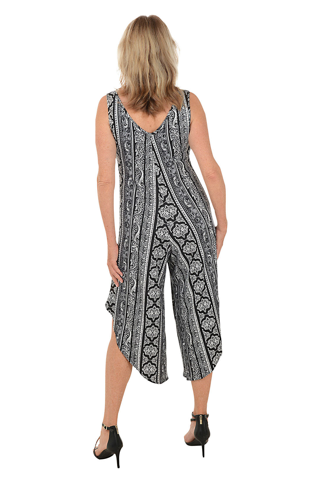 Stylish Striped Bandana Sleeveless Jumpsuit for Women - Summer Casual Wear, Beach Outfit & Music Festival Fashion