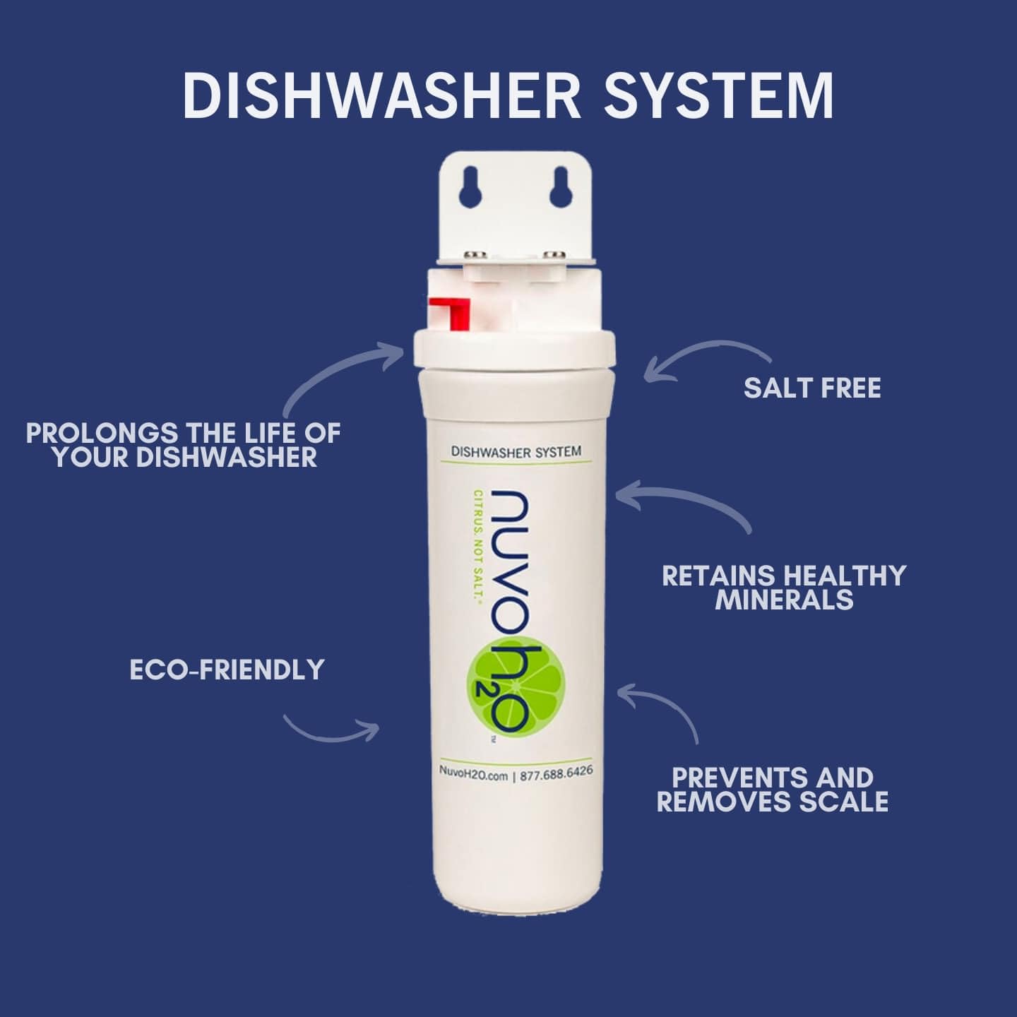 Dishwasher Protection System - Prevents & Removes Hard Water Scale Buildup to Extend Dishwasher Lifespan | Ideal for Homes with Hard Water & Frequent Dishwashing