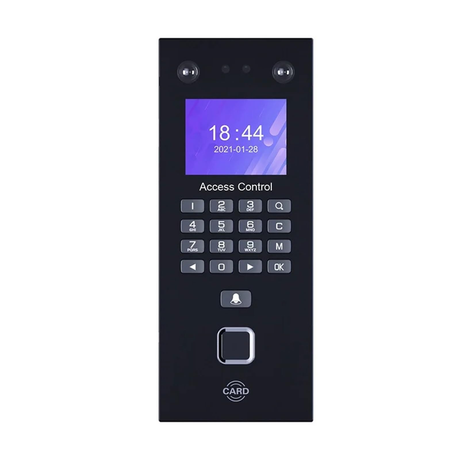 2.4 Inch USB Face Recognition Door Access Control System - Fingerprint, Face ID & RFID Keypad Reader for Time Attendance (Color: Rface602EM-TCP IP) - Ideal for Offices, Schools & Smart Home Security