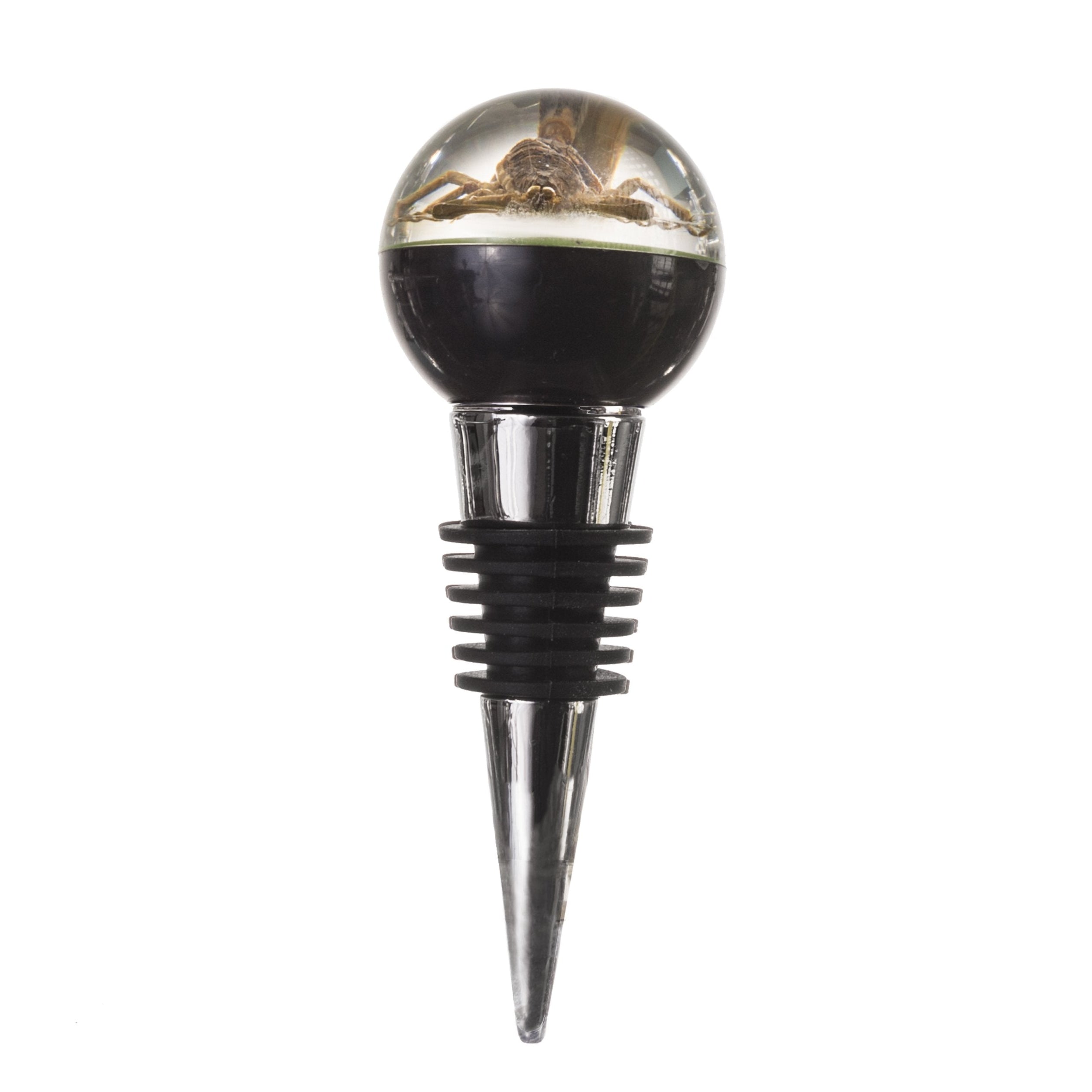Real Golden Scorpion in Acrylic Wine Stopper - Premium Decorative Bottle Stopper for Wine, Liquor & Champagne - Perfect for Halloween, Gifts & Home Bar Accessories