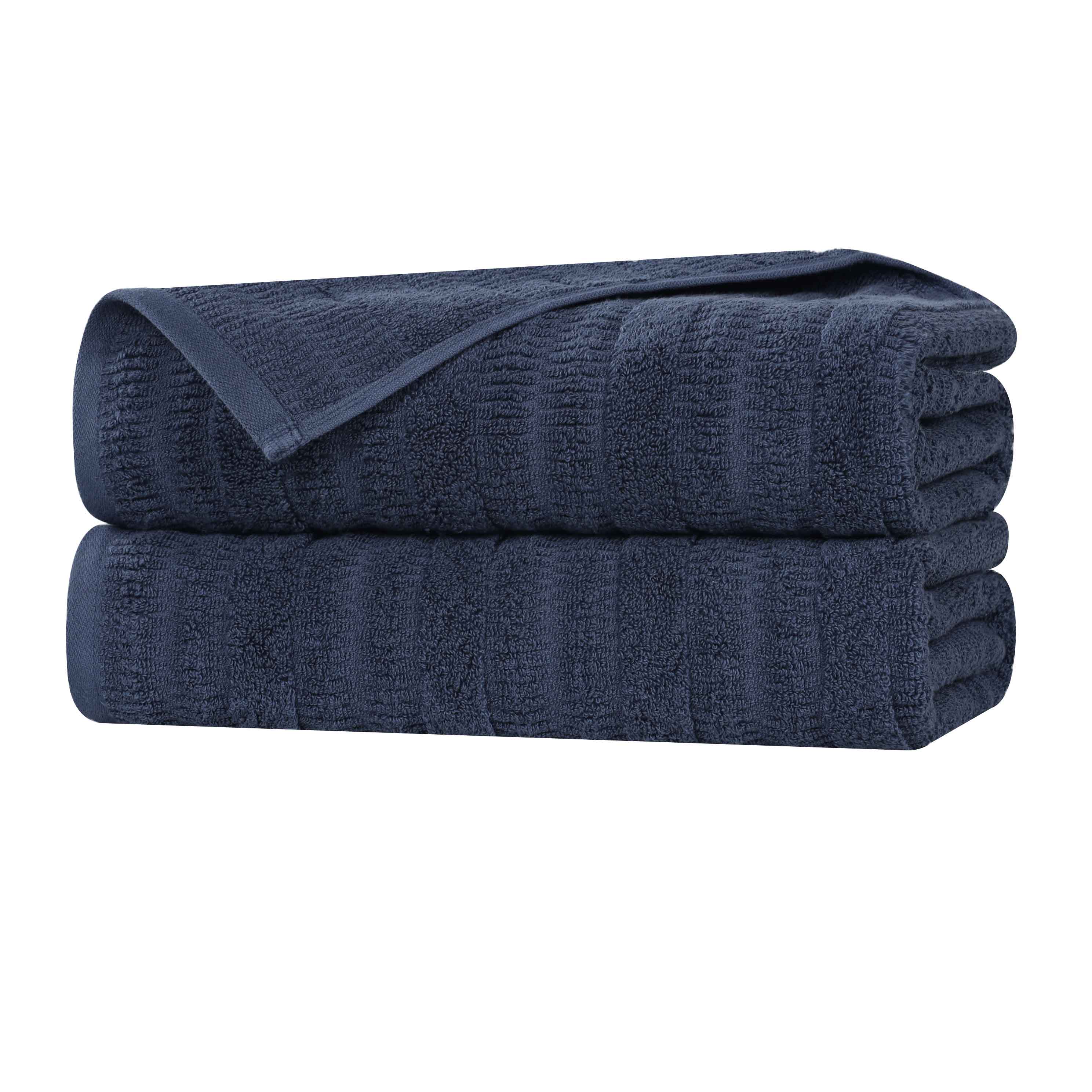 Premium Mika Smart Twist Cotton Bath Sheets - Ultra Soft & Absorbent, Set of 2 (Grey) - Luxury Spa & Bathroom Essentials for Hotels & Home Use