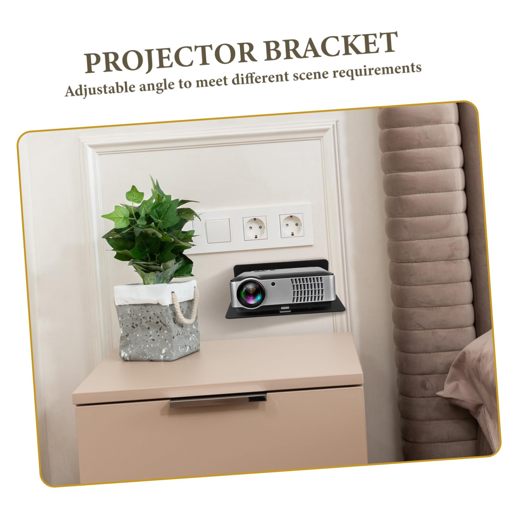 Lurrose 4-Piece Wall Mount Kit - Universal Projector Bracket, Router Holder & Camera Mount Shelf for Living Room | Perfect for Home Theater Setup, WiFi Router Organization & Security Camera Installation