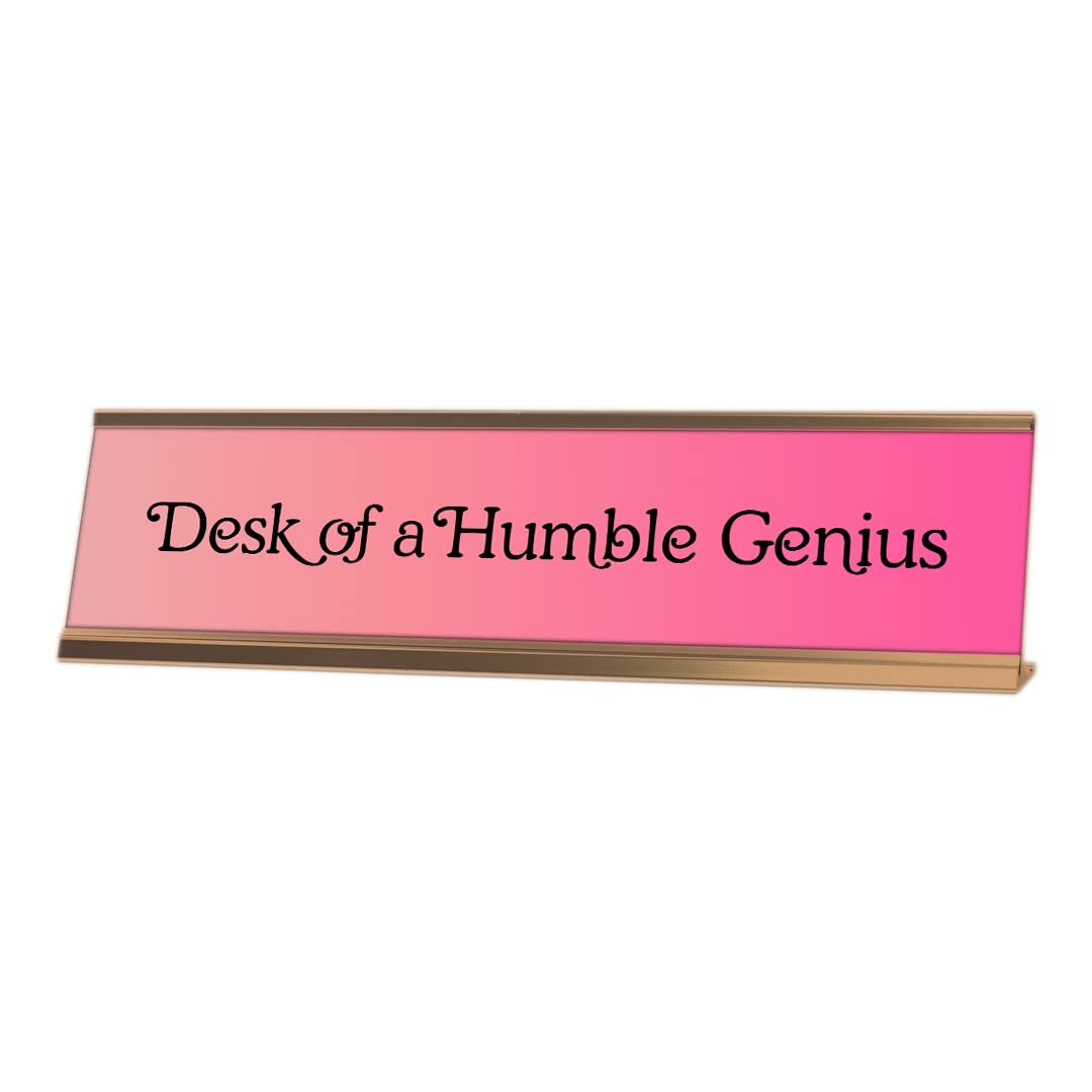 Light Pink Desk Sign (2 x 8 Inches) - Motivational Office Decor for Work Desk, Home Office & Study Room - Perfect Gift for Professionals & Students
