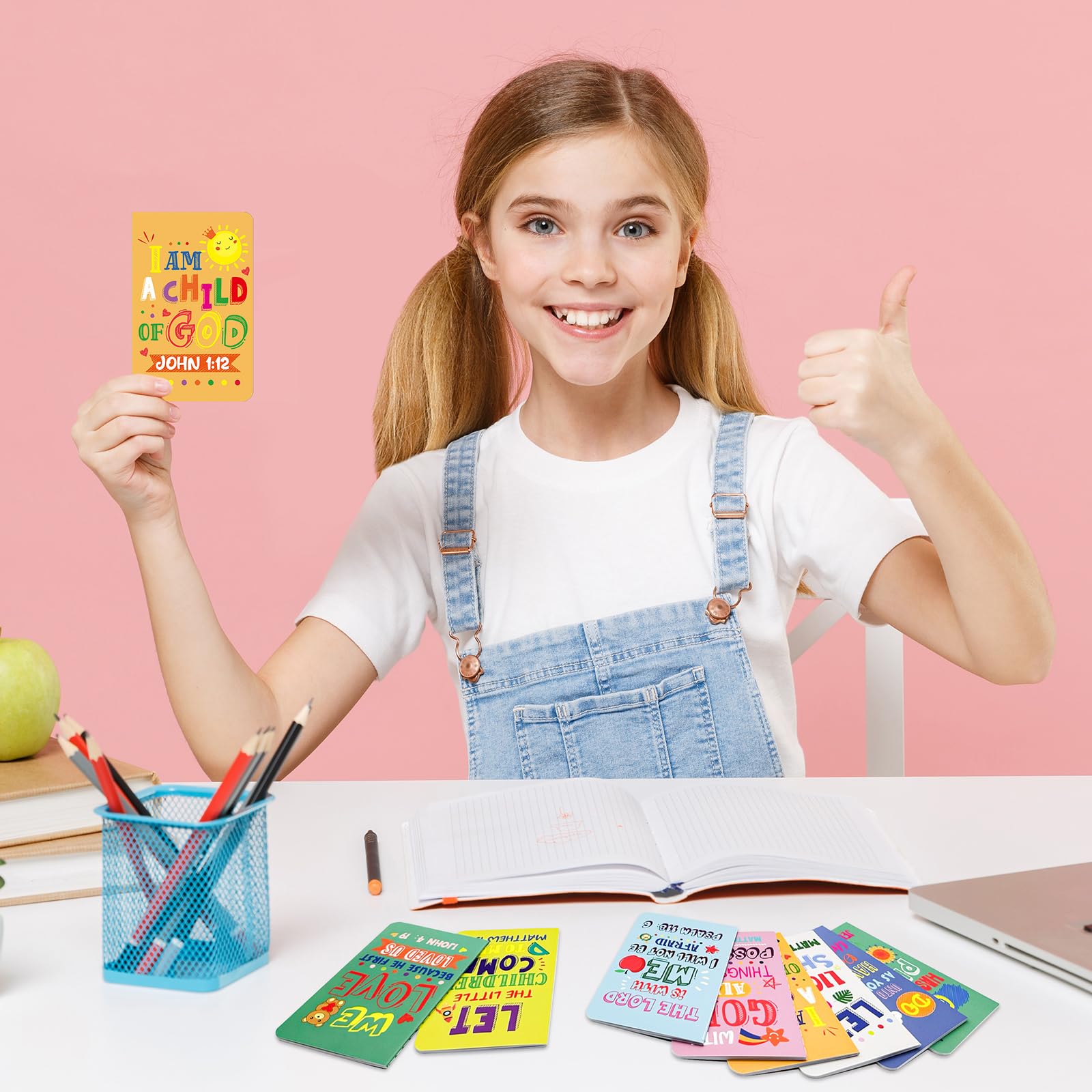 24-Piece Bible Verse Notepads - Mini Religious Pocket Notebooks with Inspirational Christian Quotes, Motivational Journals for Kids, Teachers & Bible Study - Perfect for School, Travel & Church Gifts (Colorful Bible Design)