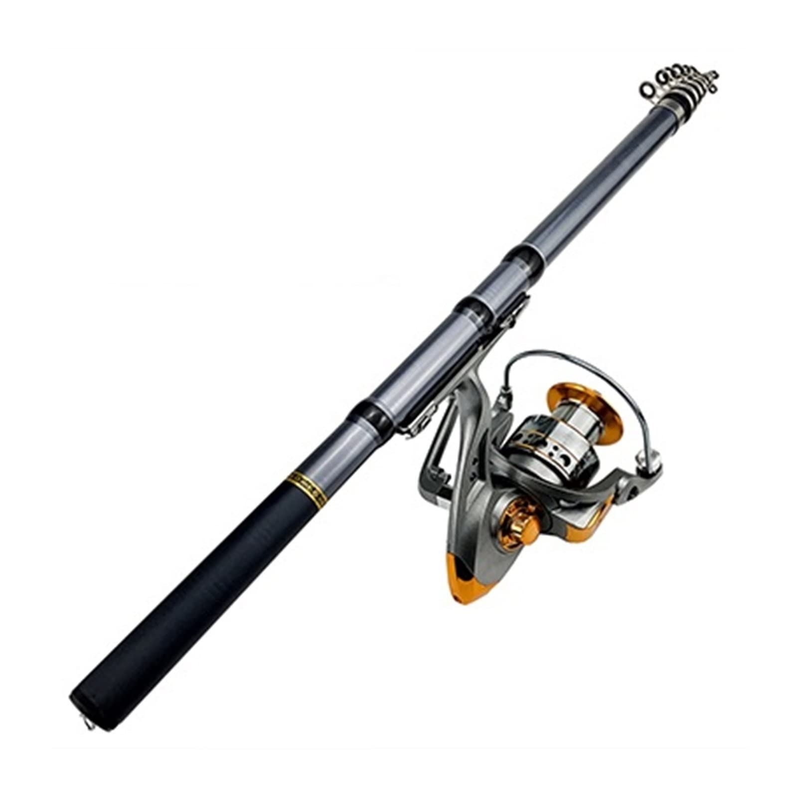 Premium Carbon Telescopic Fishing Rod and Reel Combo Set - Ultra-Light 2.1m Travel Fishing Pole Kit for Freshwater & Saltwater Angling - Perfect for Camping, Backpacking and Outdoor Adventures