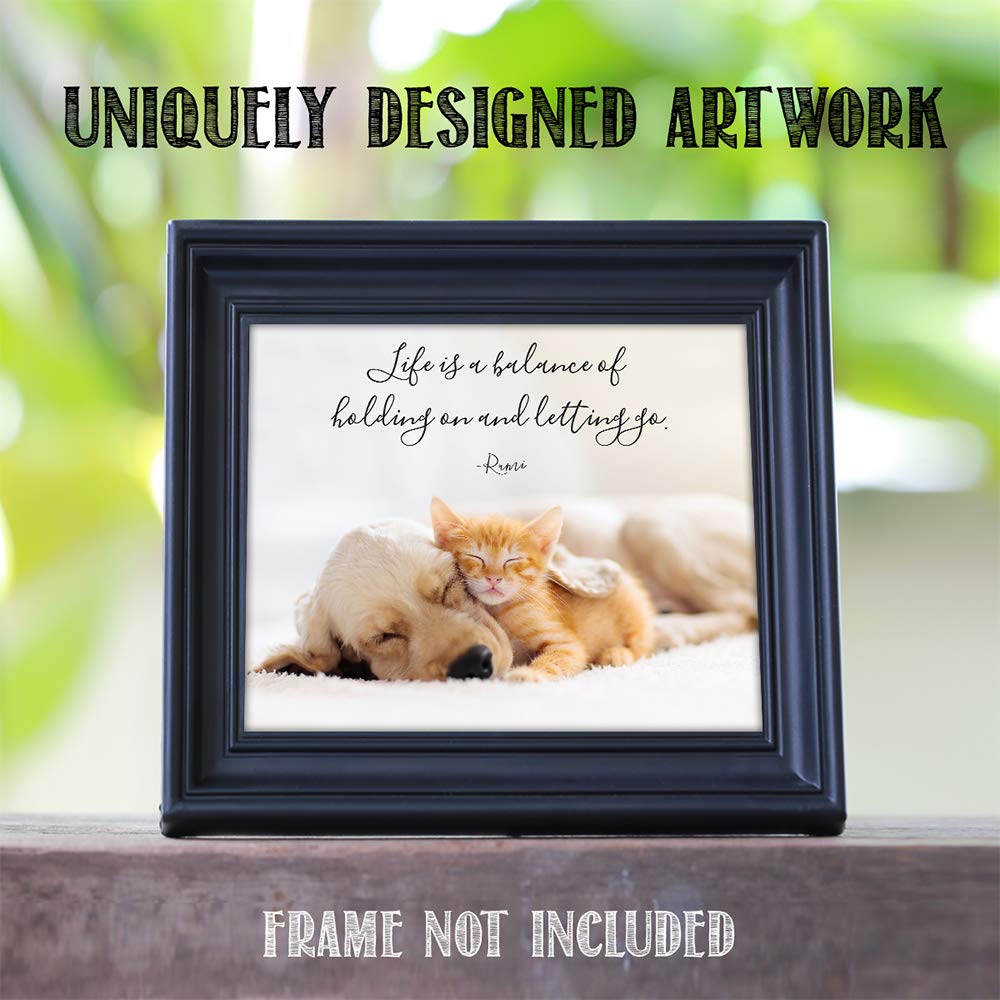 TJ Originals - Motivational Wall Art 11x14, Zen & Spiritual Decor with Rumi Quotes - Perfect Gift for Home & Office