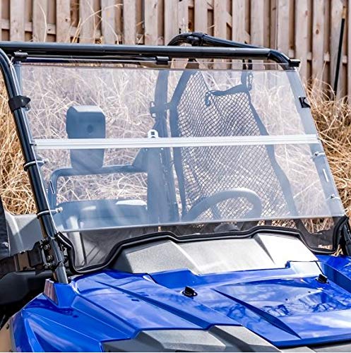 700 Series 4 Clear Folding Golf Cart Windshield - Driver Side Polycarbonate (PC) 6.35mm Thick - Durable Protection for Golf Carts, Utility Vehicles & Neighborhood Electric Vehicles (NEVs) - Perfect for Golf Courses, Resorts, Campuses & Gated Communities