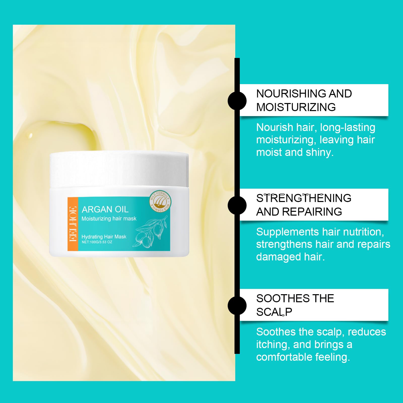Pure Moroccan Argan Oil Hydrating Shampoo & Conditioner Set - Sulfate Free, Deep Moisturizing for Dry, Frizzy Hair - Professional Hair Care for Women & Men - Perfect for Daily Use & Salon-Quality Results at Home
