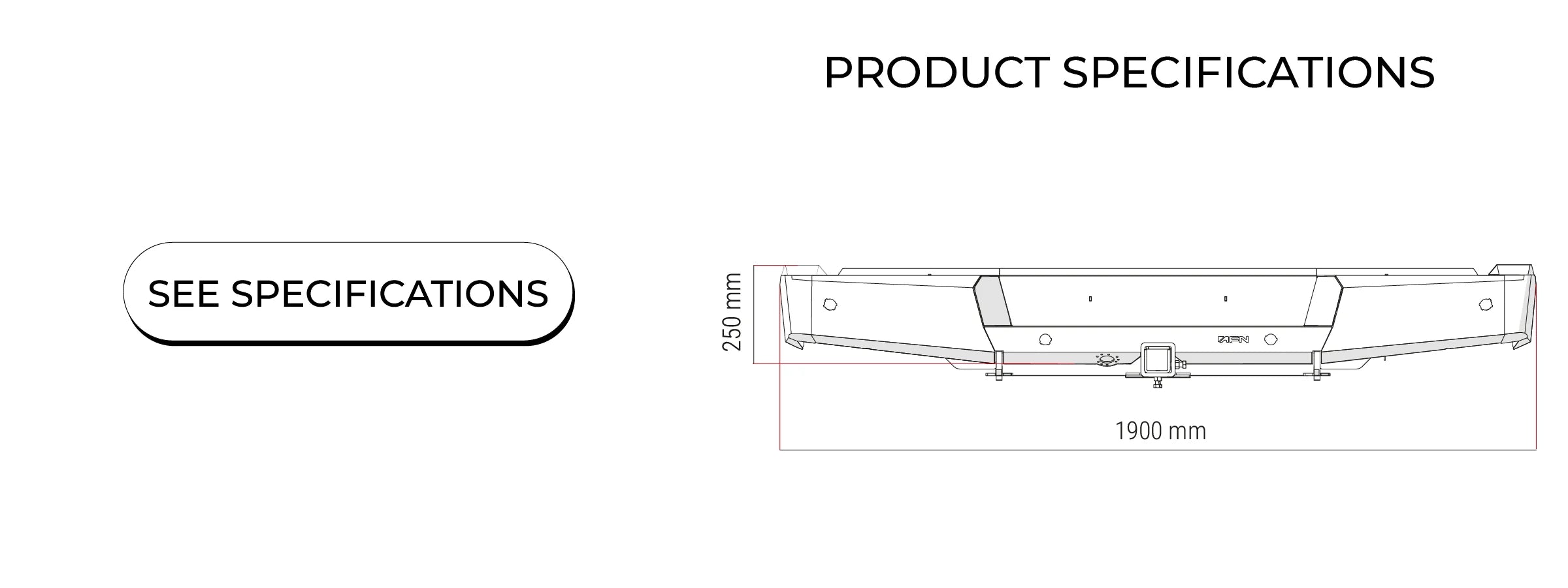 Heavy Duty 4x4 Rear Bumper with HD Tow Hitch for 2021-2023 Ford F-150 Truck - Off-Road Protection & Towing Accessory for Adventure & Work Scenes