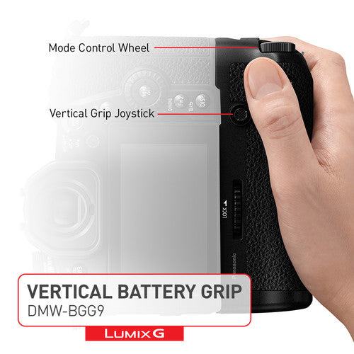 Panasonic DMW-BGG9 Battery Grip for Lumix G9 Camera - Extra Power & Comfort for Extended Photography & Videography Sessions
