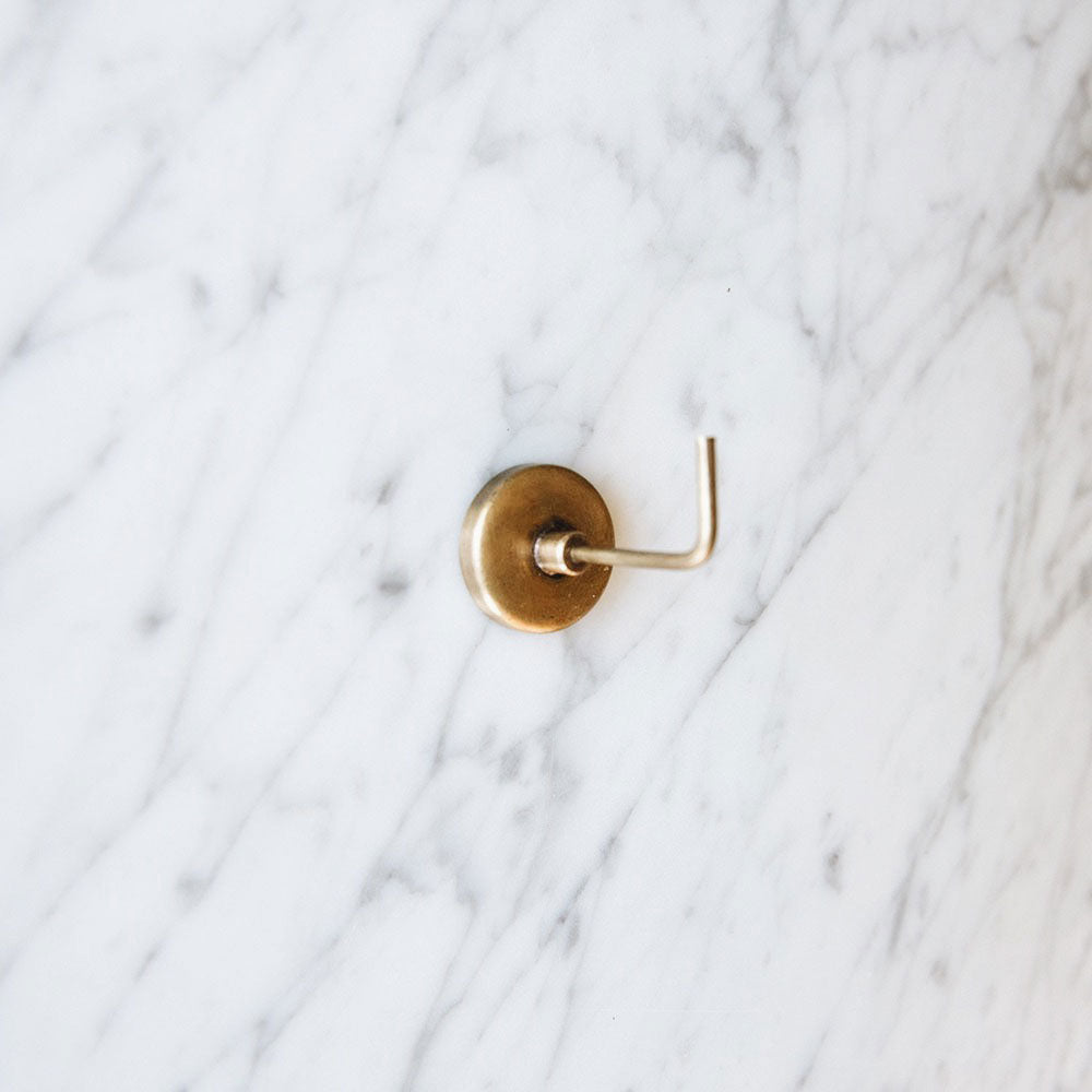 Brass Magnetic Hook - Heavy Duty Wall Hooks for Keys, Towels & Kitchen Utensils - Strong Neodymium Magnets for Home, Office & Garage Organization