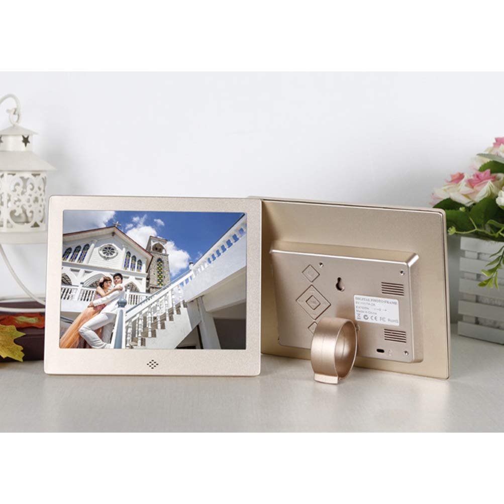 8 Inch Digital Picture Frame with IPS HD Screen - MP3/MP4 Video Player, Clock & Calendar - Remote Control Included (Pink) - Perfect for Home Decor, Office Display & US Gift Giving