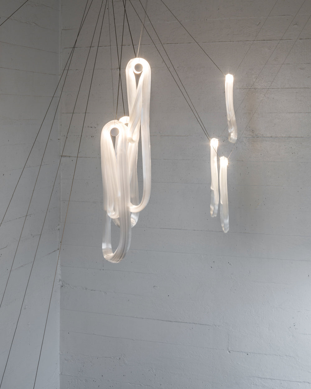 Foldable Microfilament Pendant Lights - Modern Hanging Fixtures for Bedroom, Living Room, and Dining Room Decor