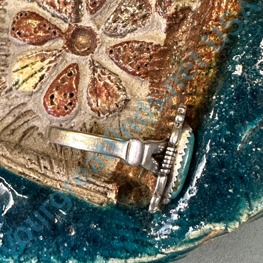 Vintage Sterling Silver & Turquoise Bell Trading Post Ring Size 5.5 - Southwest Native American Jewelry for Women, Boho Chic Accessory for Casual Wear & Special Occasions
