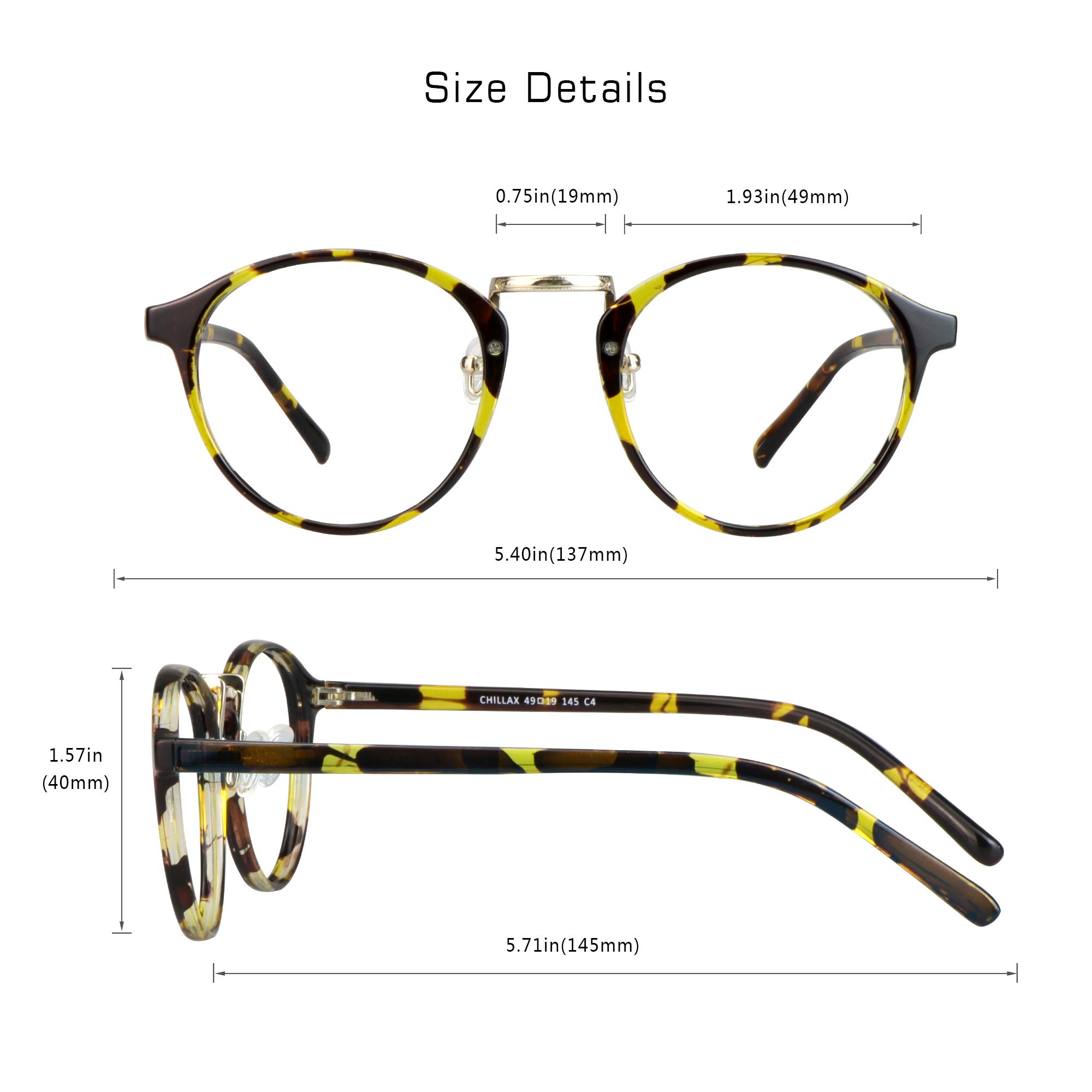 VisionGlobal Blue Light Blocking Glasses for Women & Men - Anti Eyestrain Computer Glasses with Stylish Oval Frame for Screen Time, Gaming & Office Work