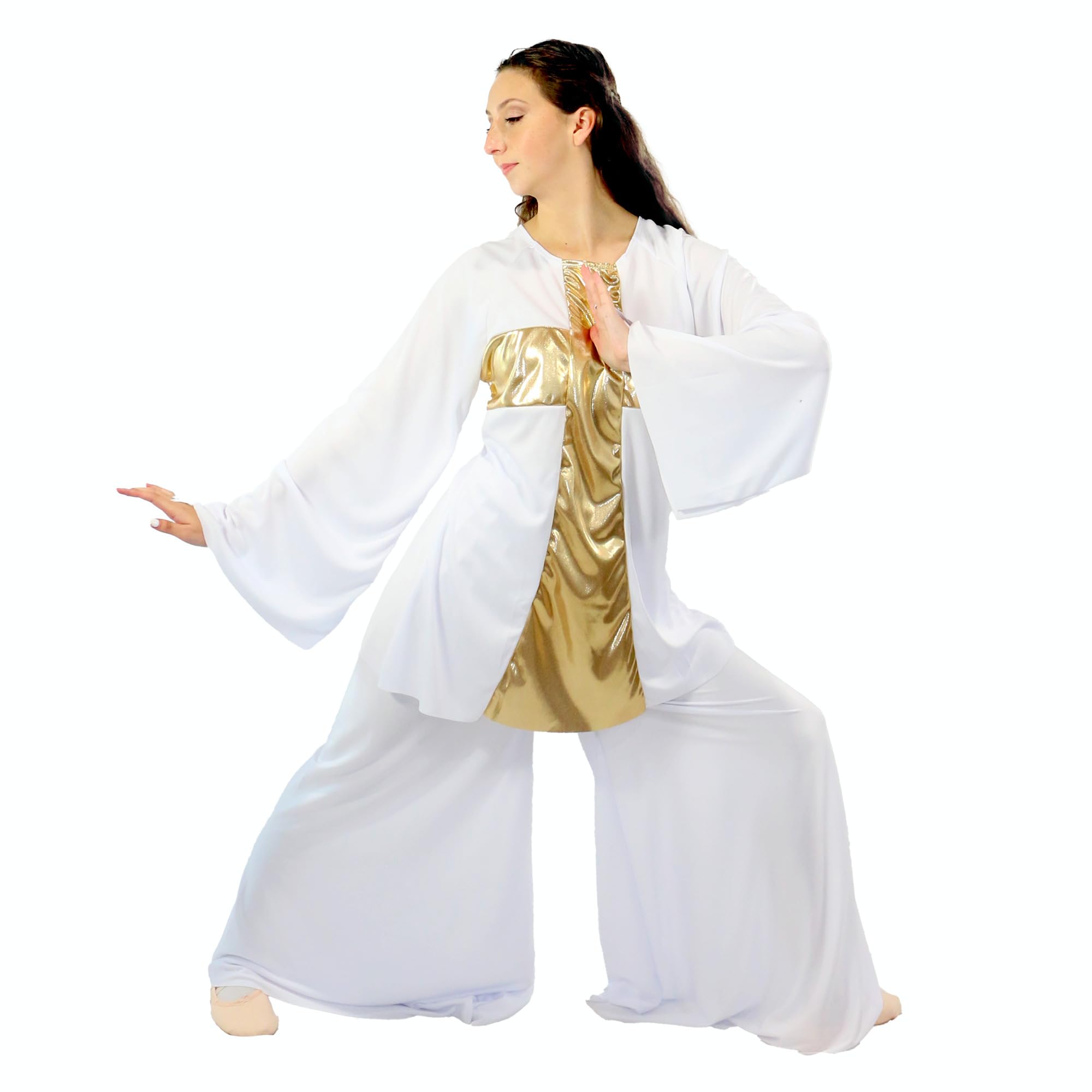 Danzcue Women's Worship & Praise Dance Cross Pullover Top - Comfortable Church Performance Apparel for Choir, Gospel Singing & Spiritual Events