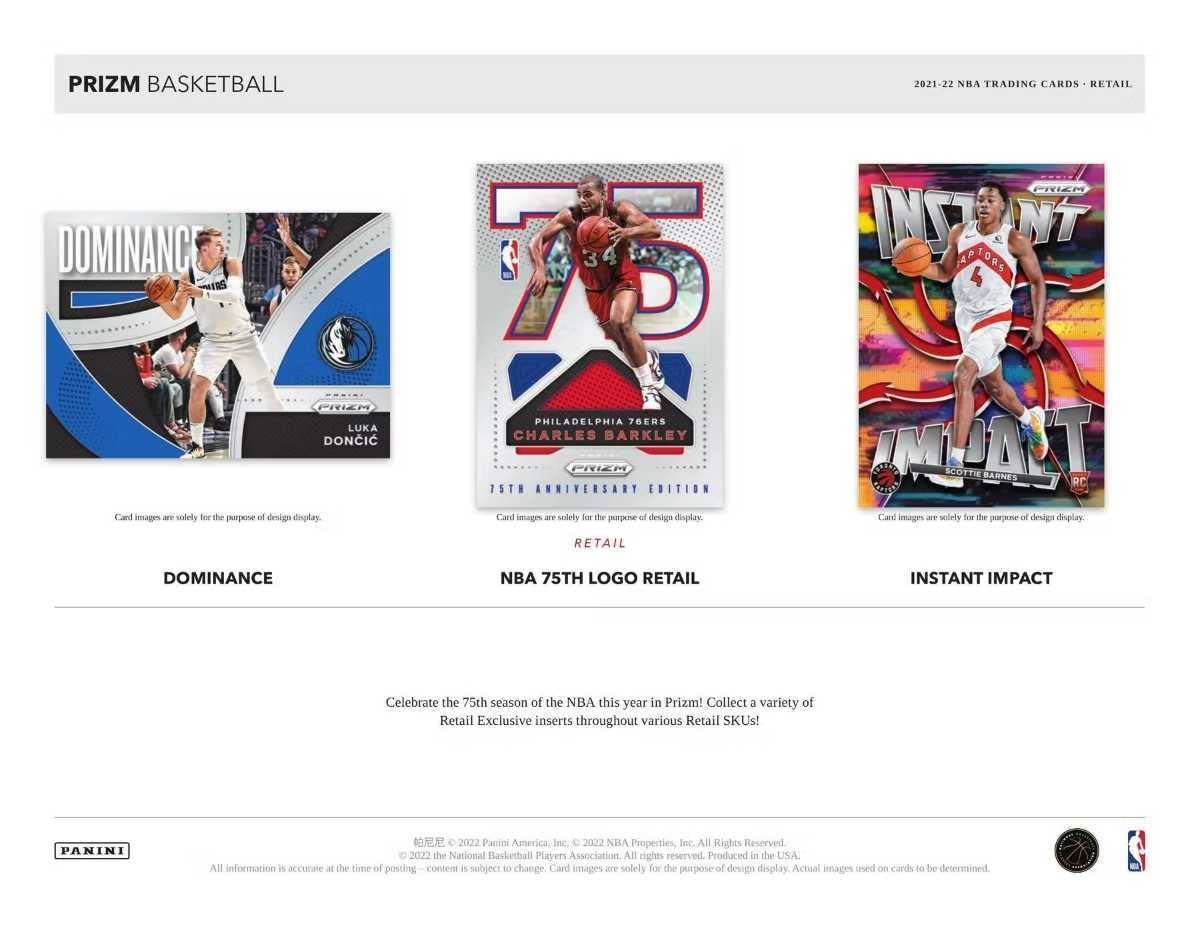 2021-2022 Panini Prizm NBA Basketball Trading Cards Retail Box - 24 Packs (96 Cards Total) - Collectible Basketball Cards for Fans & Investors | Perfect for Trading, Collecting, and Displaying