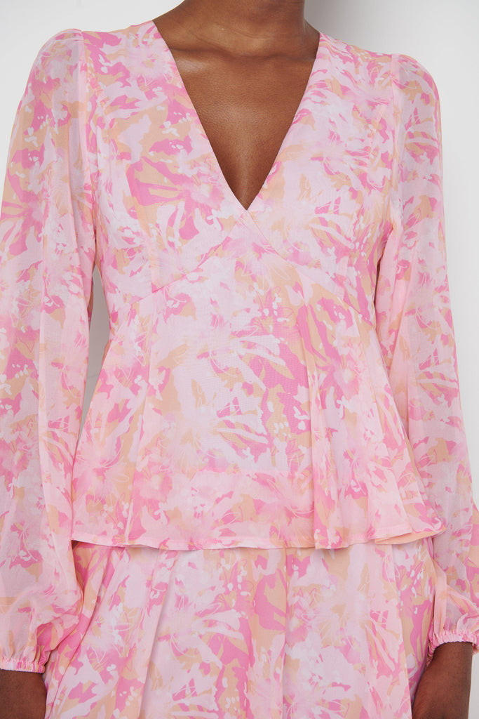 Ashton Maxi Dress - Orange & Pink Floral Print Women's Summer Dress for Beach, Vacation & Casual Wear