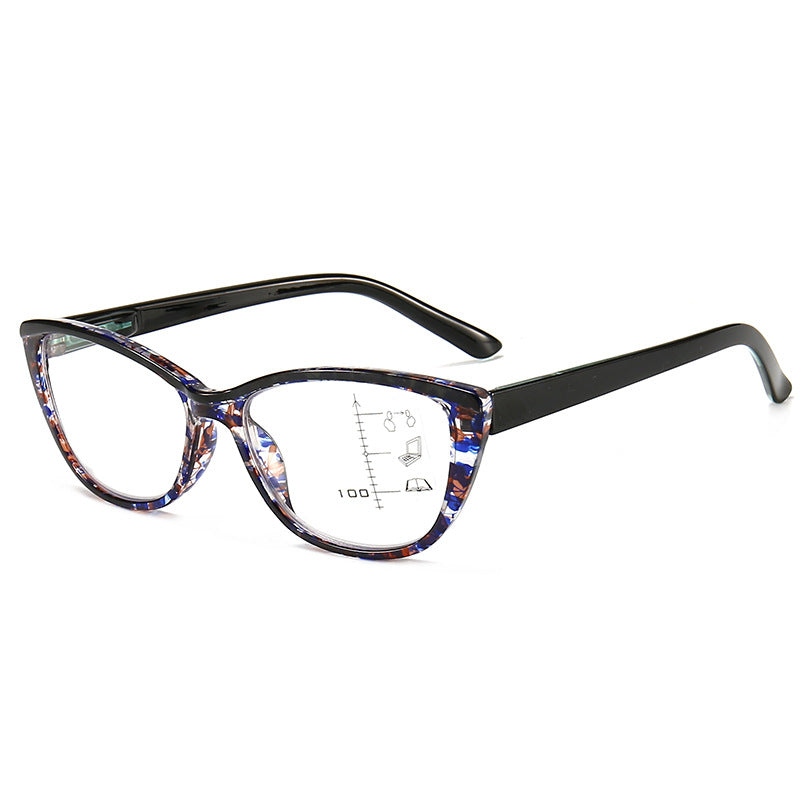 Progressive Multifocal Blue Light Blocking Reading Glasses - Anti-Eye Strain for Computer Work, Reading & Screen Use