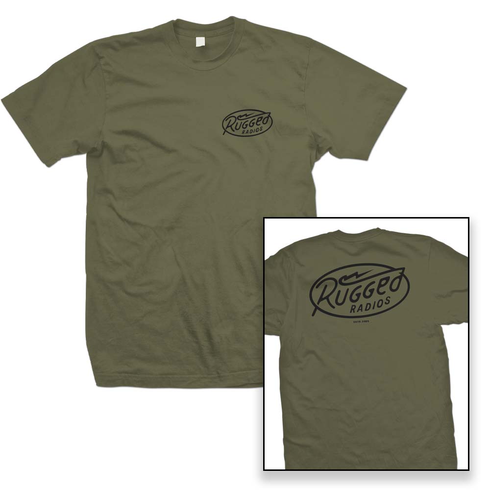 Rugged Radios BOLT Performance T-Shirt - Green | Durable & Comfortable for Off-Roading, Motorsports & Outdoor Adventures