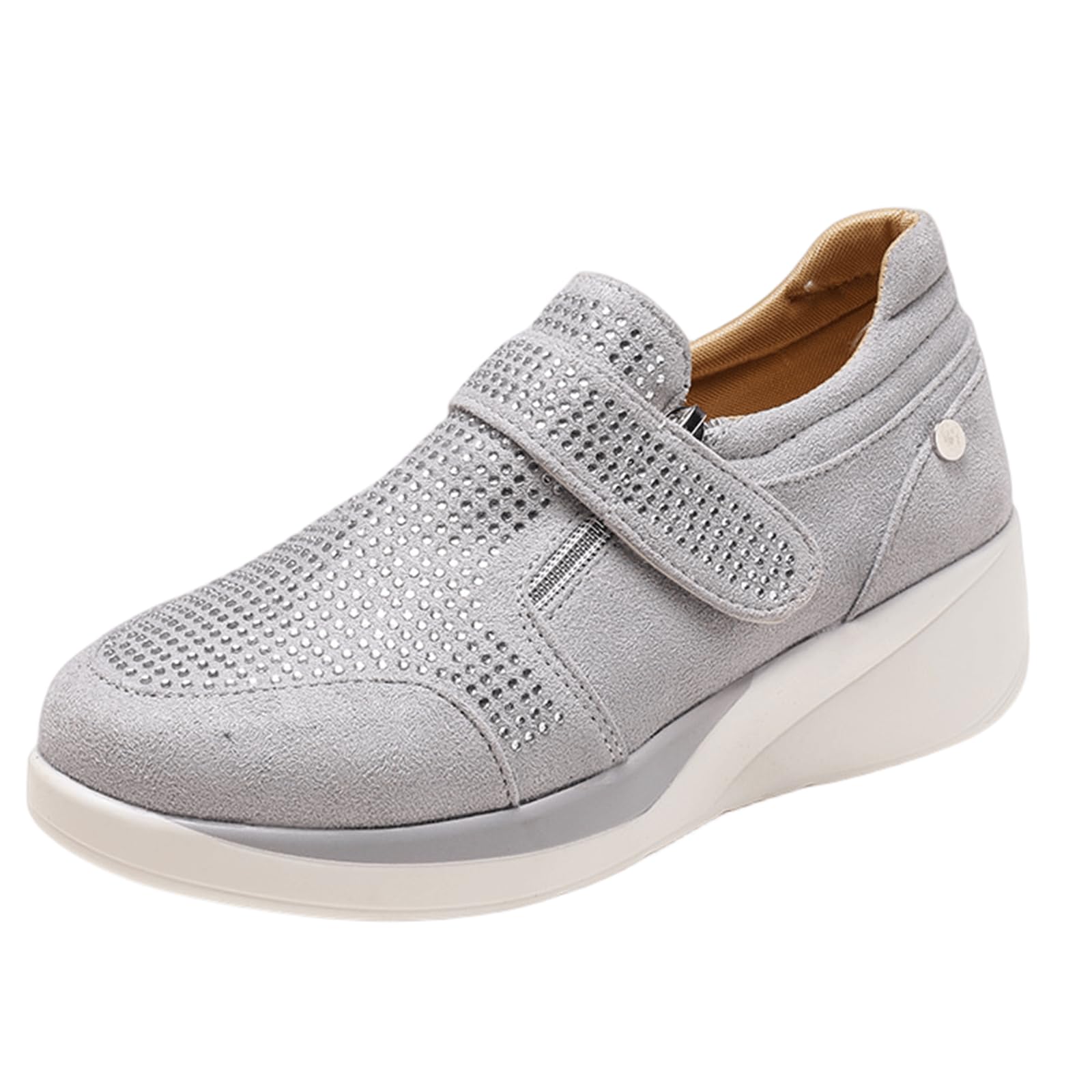 **Ladmiple Women's Slip-On Sneakers - Breathable Walking Shoes, Non-Slip Platform Running & Tennis Shoes for Women - Perfect for Casual Wear, Gym, and Outdoor Activities**