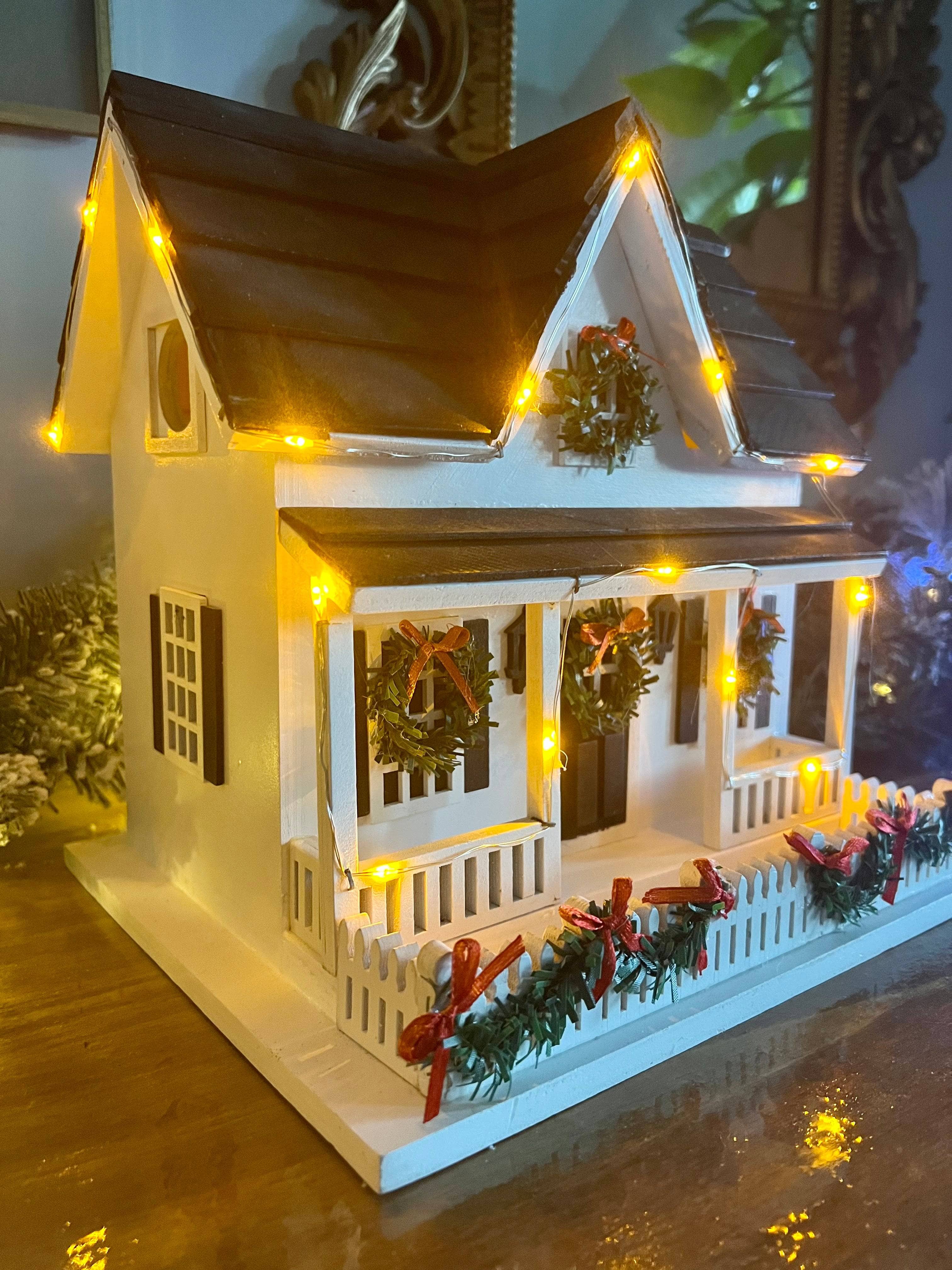 Festive LED Lighted Holiday Birdhouse - Outdoor Christmas Decoration for Garden, Yard & Patio Decor
