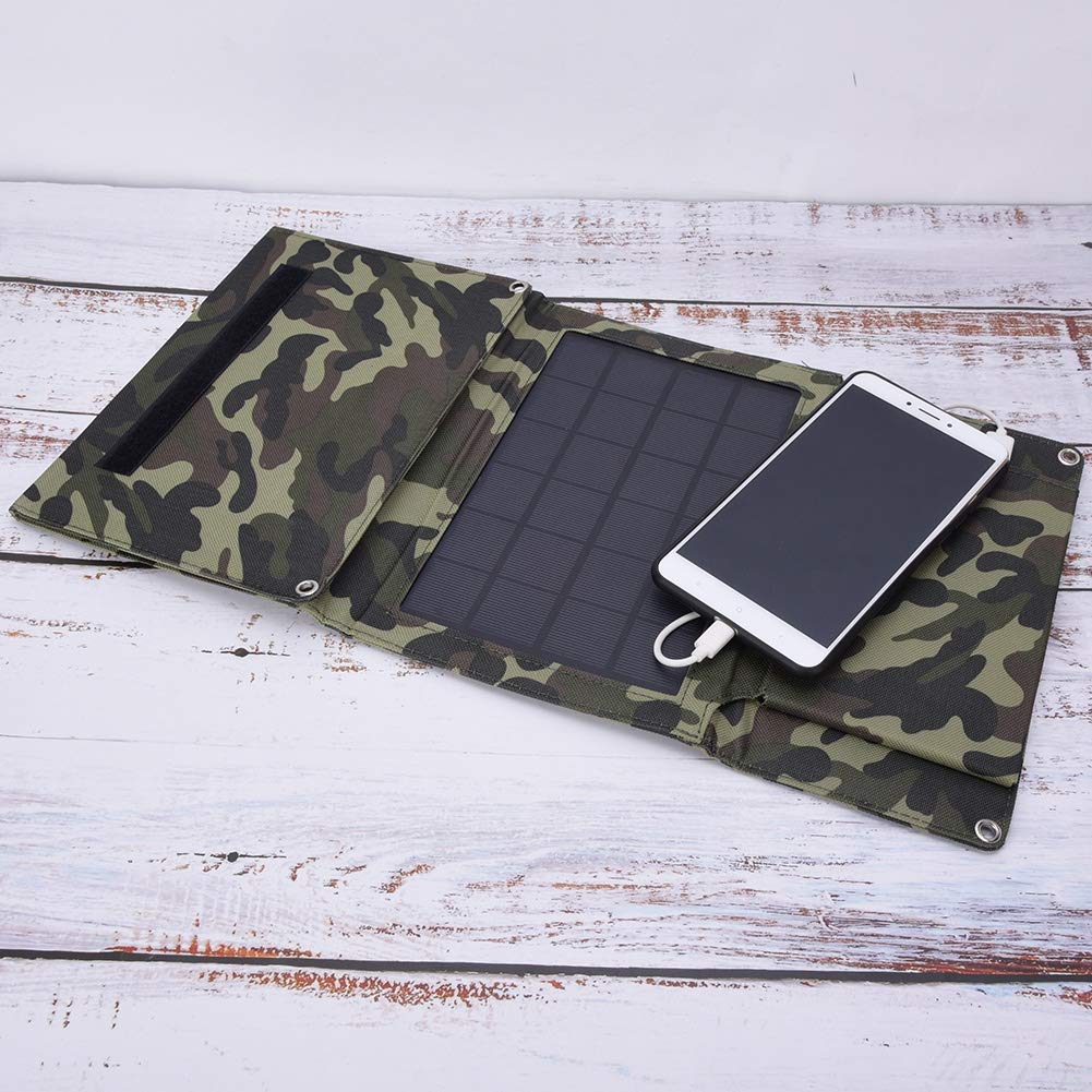 EVTSCAN 12W Portable Foldable Solar Panel Charger - Waterproof Solar Phone Charger for iPhone Samsung Power Bank | Perfect for Camping, Hiking, Emergency Power & Outdoor Adventures