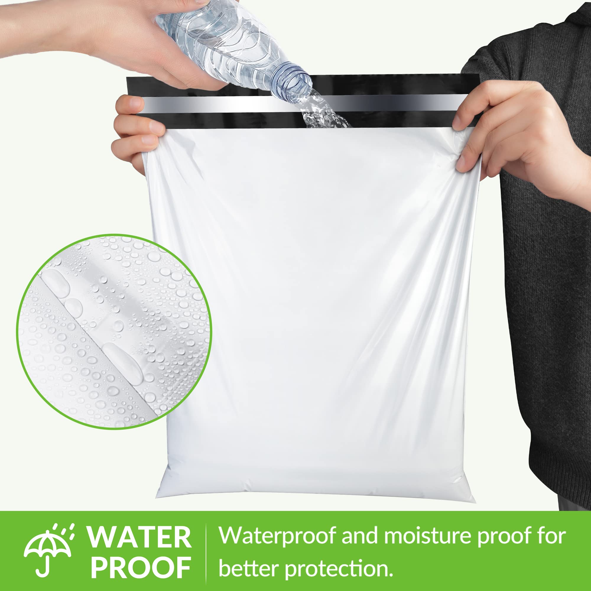 200pcs 12x15.5 Inch Poly Mailers | Waterproof & Tearproof Self-Sealing Shipping Bags for Clothing & Small Business | Perfect for Ecommerce, Retail Packaging & Online Store Shipments