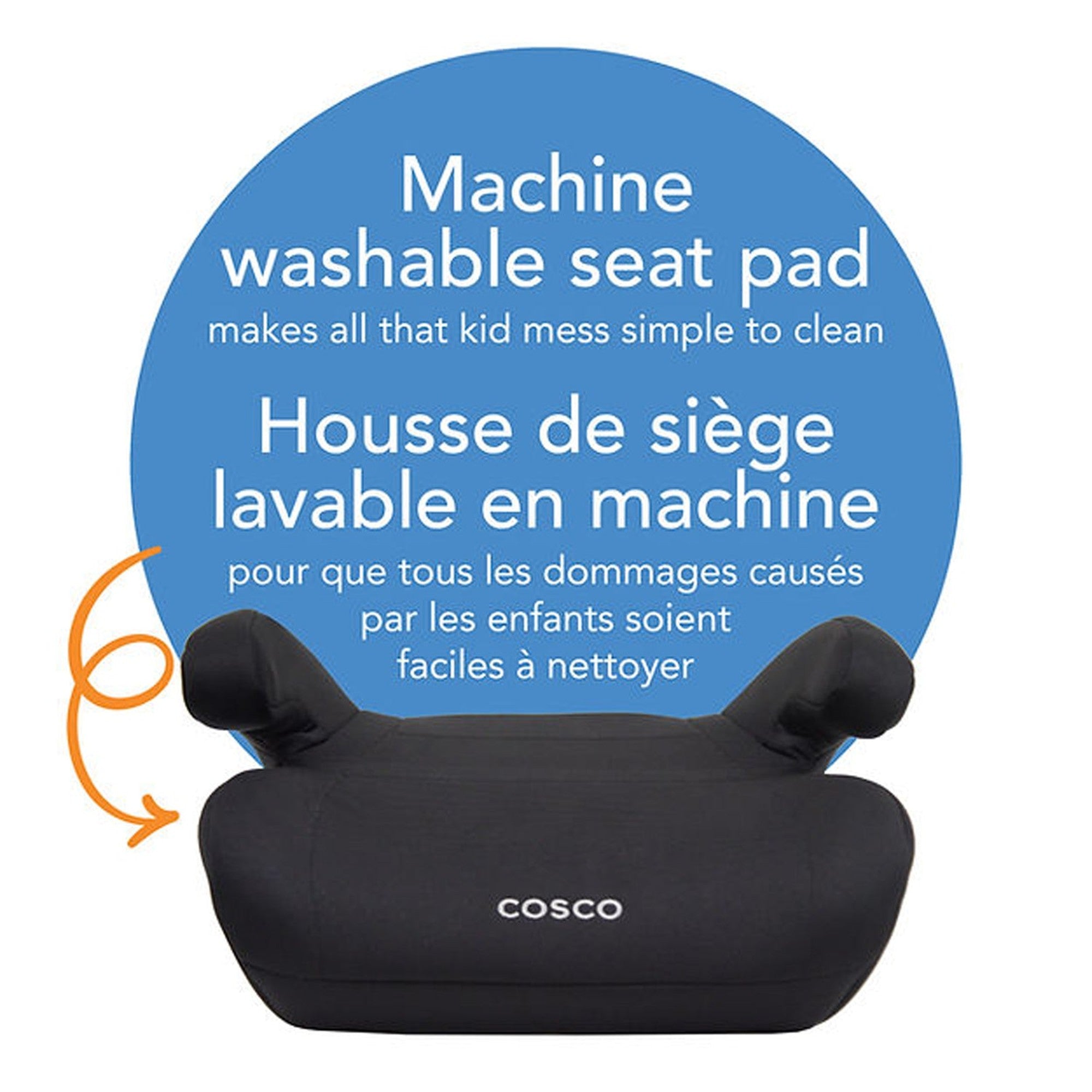 Cosco Topside Booster Car Seat - Black | High Back Booster for Big Kids | Safe & Comfortable for Travel