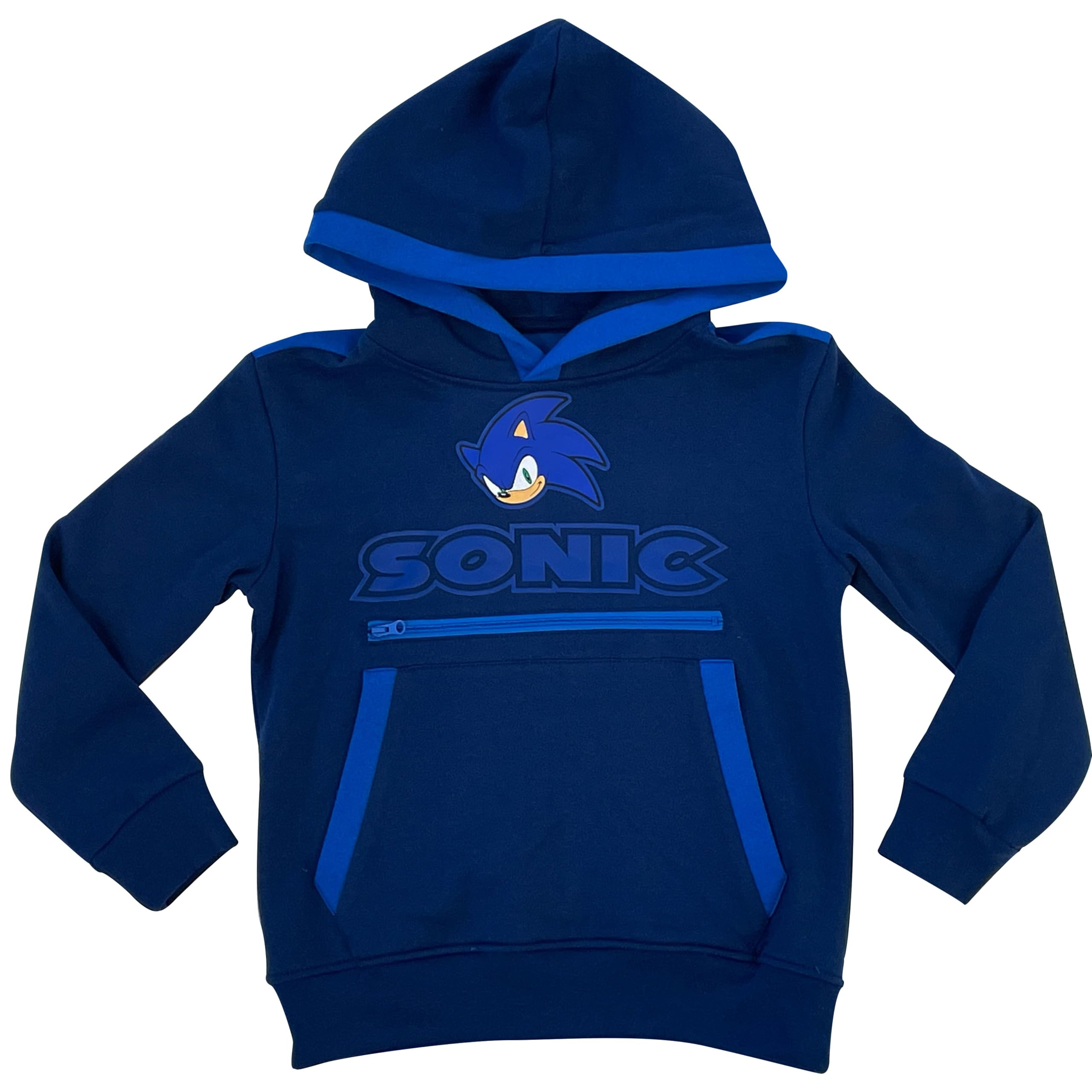 Sonic The Hedgehog Boys Graphic Hoodie & Jogger Pants 2-Piece Outfit Set - Cool Gaming Character Costume for Kids Birthday Party & Cosplay Events