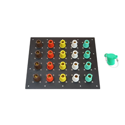 1600 Amp Female Threaded Post 20 Position CAM Lock Panel - Heavy Duty Electrical Power Distribution for Industrial & Commercial Use
