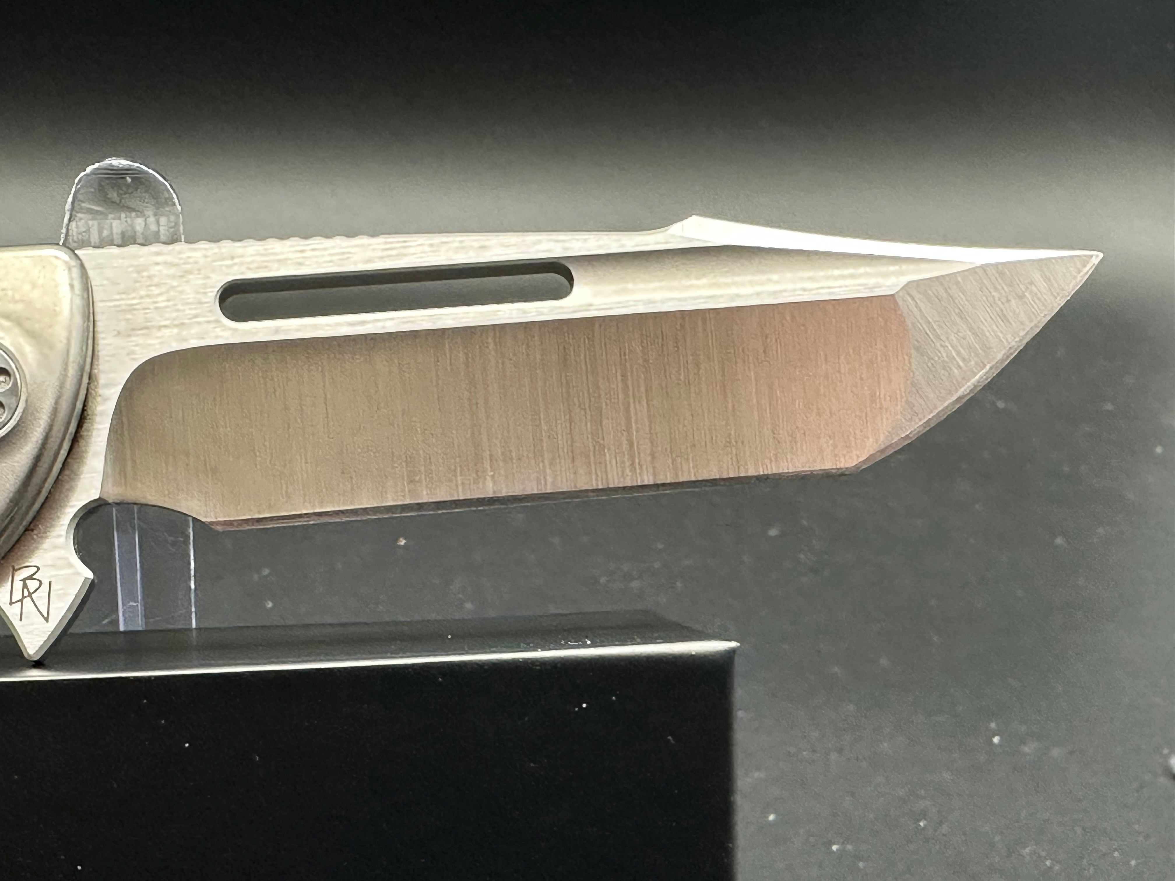 Sharp by Design Mini Evo Typhoon Folding Knife - Premium Titanium & Micarta Handle - EDC Pocket Knife for Outdoor, Camping & Everyday Carry